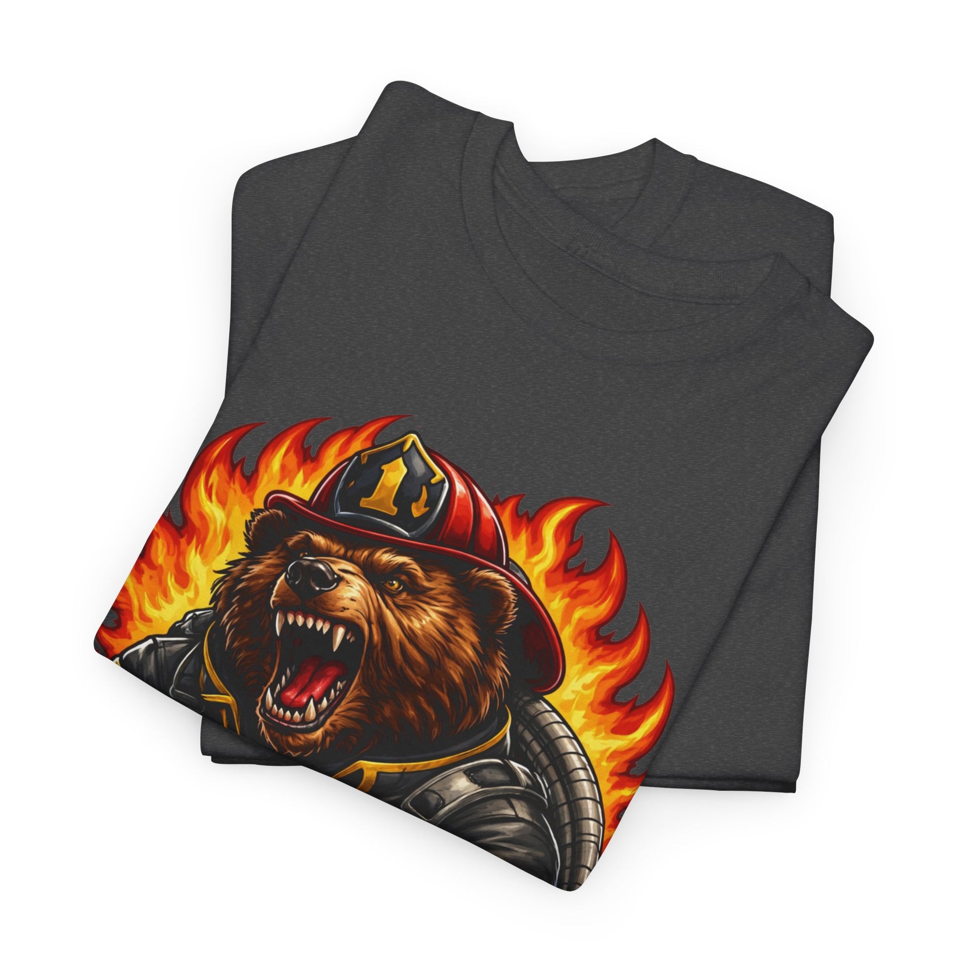 Firefighter Bear T-Shirt – Brave Fireman Graphic Tee
