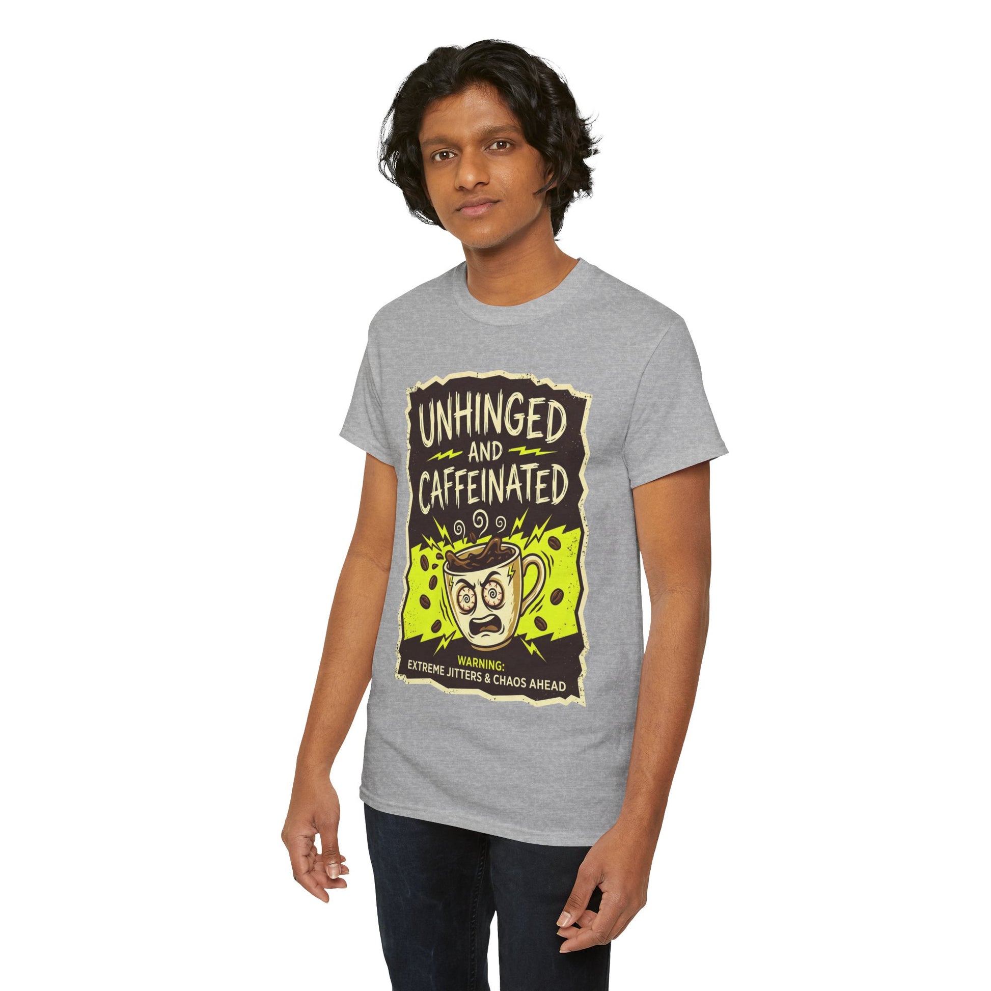 Unhinged and Caffeinated Tee — Funny Coffee Lover T-Shirt