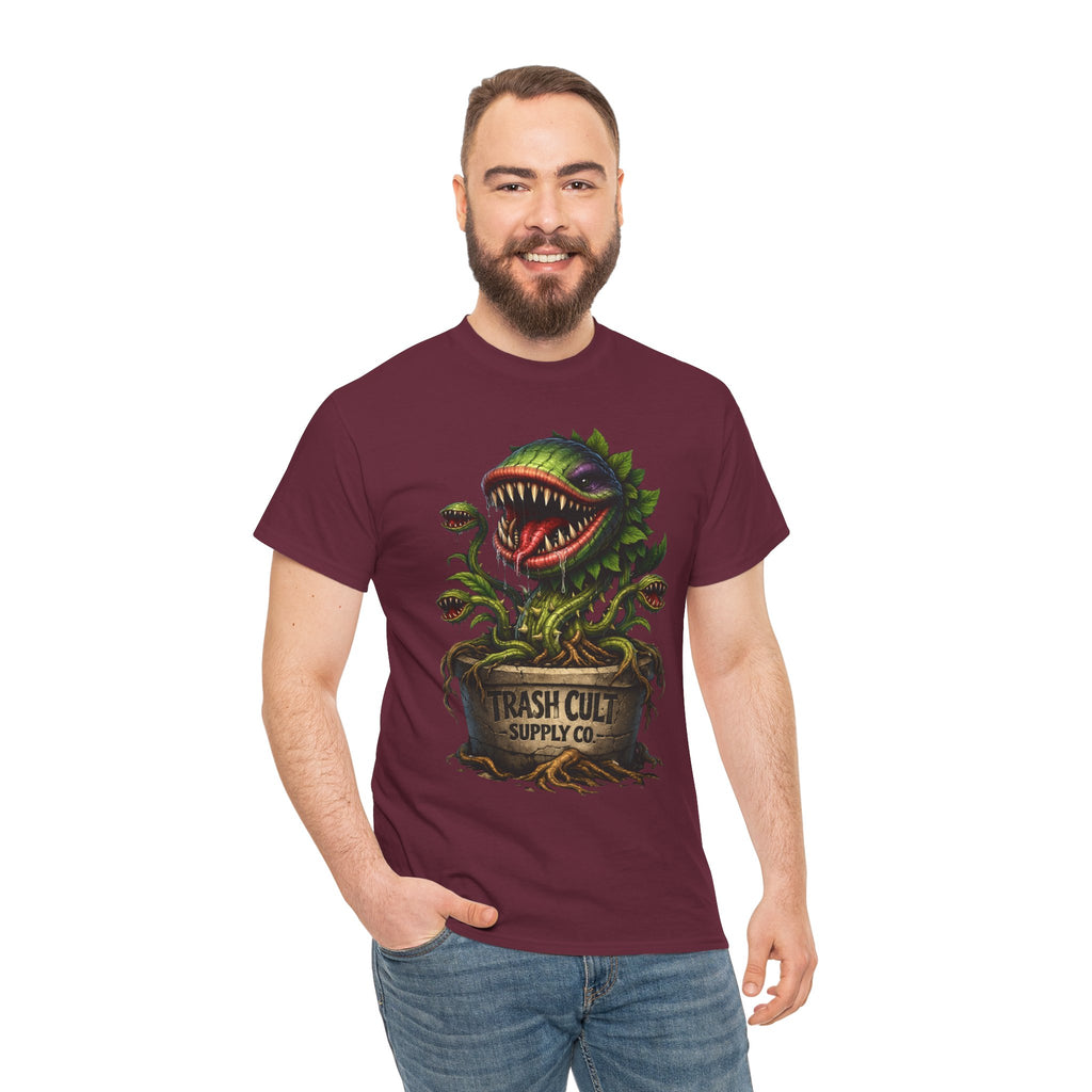 Carnivorous Plant Graphic Tee — "Trash Cult Supply Co." Potted Monster Shirt