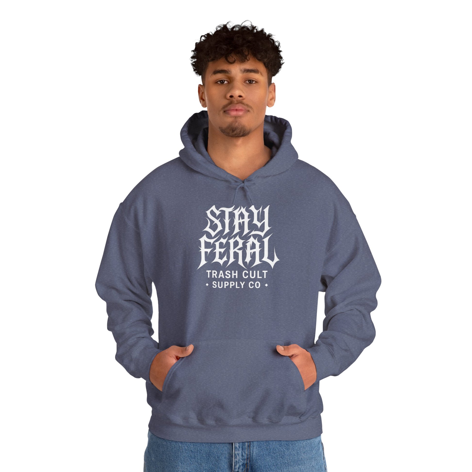 Stay Feral Gothic Hoodie – Trash Cult Supply Co Unisex Pullover
