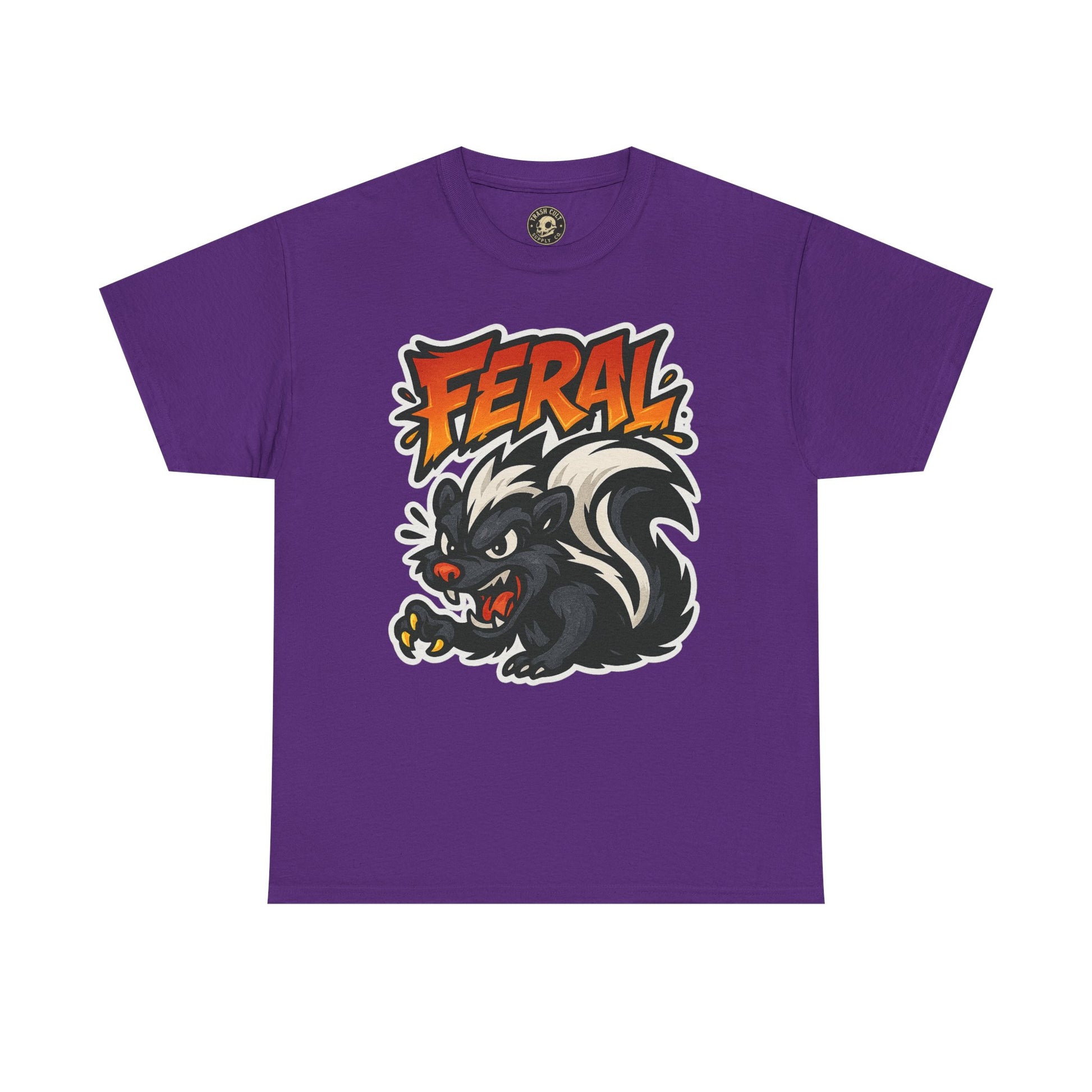 Feral  Skunk Graphic Tee, Cool T-Shirt, Streetwear Style, Unique Gift, Animal Lover Apparel, Fun Casual Wear