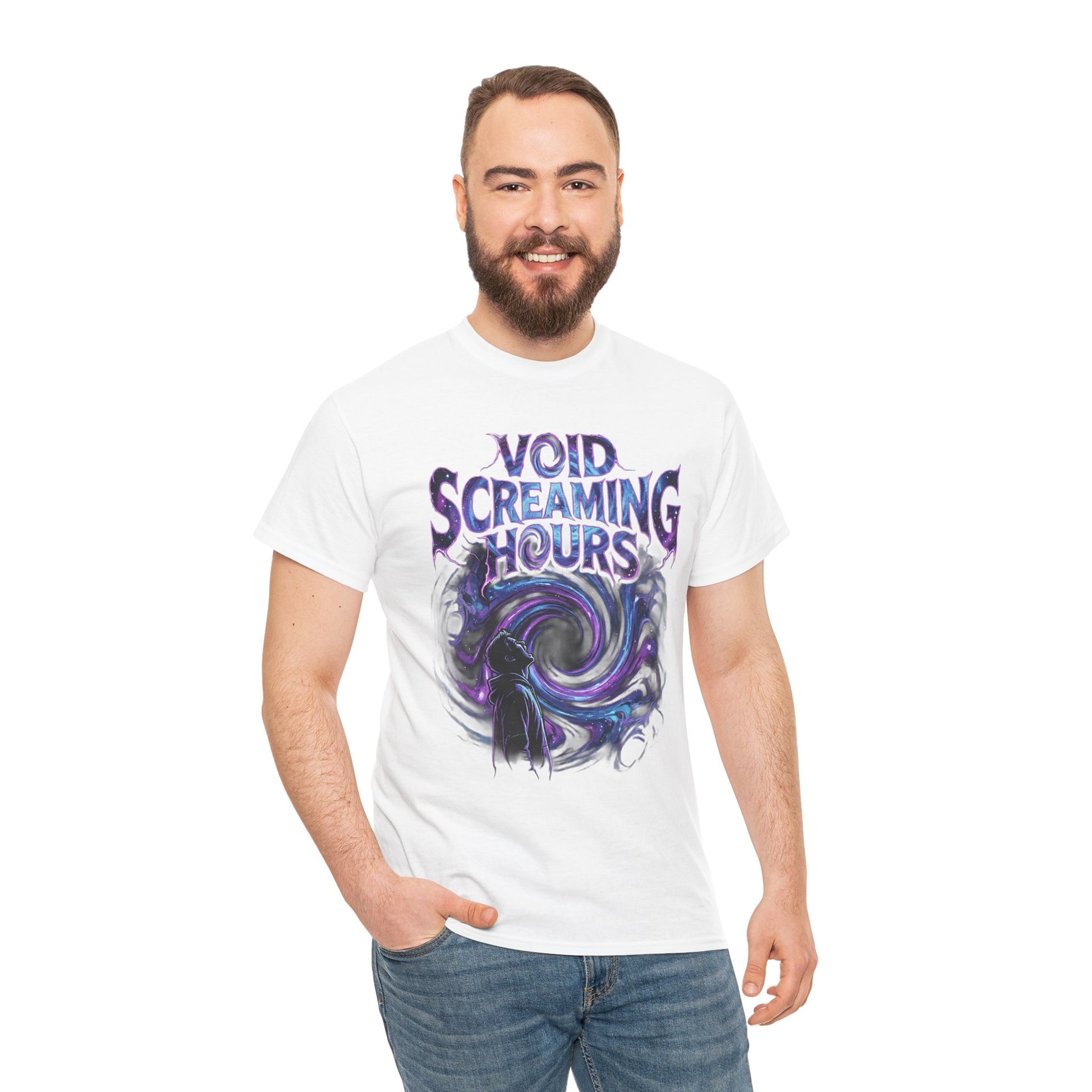 Void Screaming Hours Tee — Gothic Cosmic Horror T‑Shirt