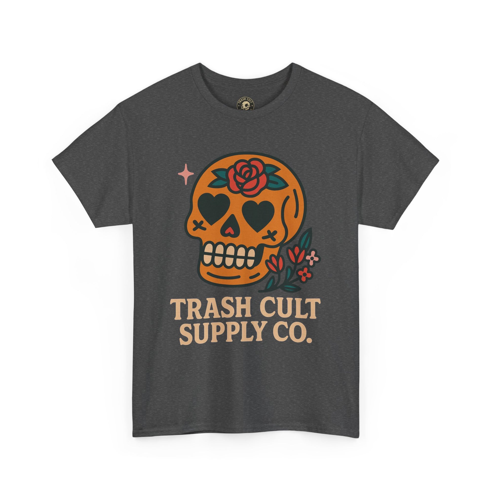Sugar Skull T-Shirt – Trash Cult Supply Co. – Gildan 5000 Heavy Cotton Tee