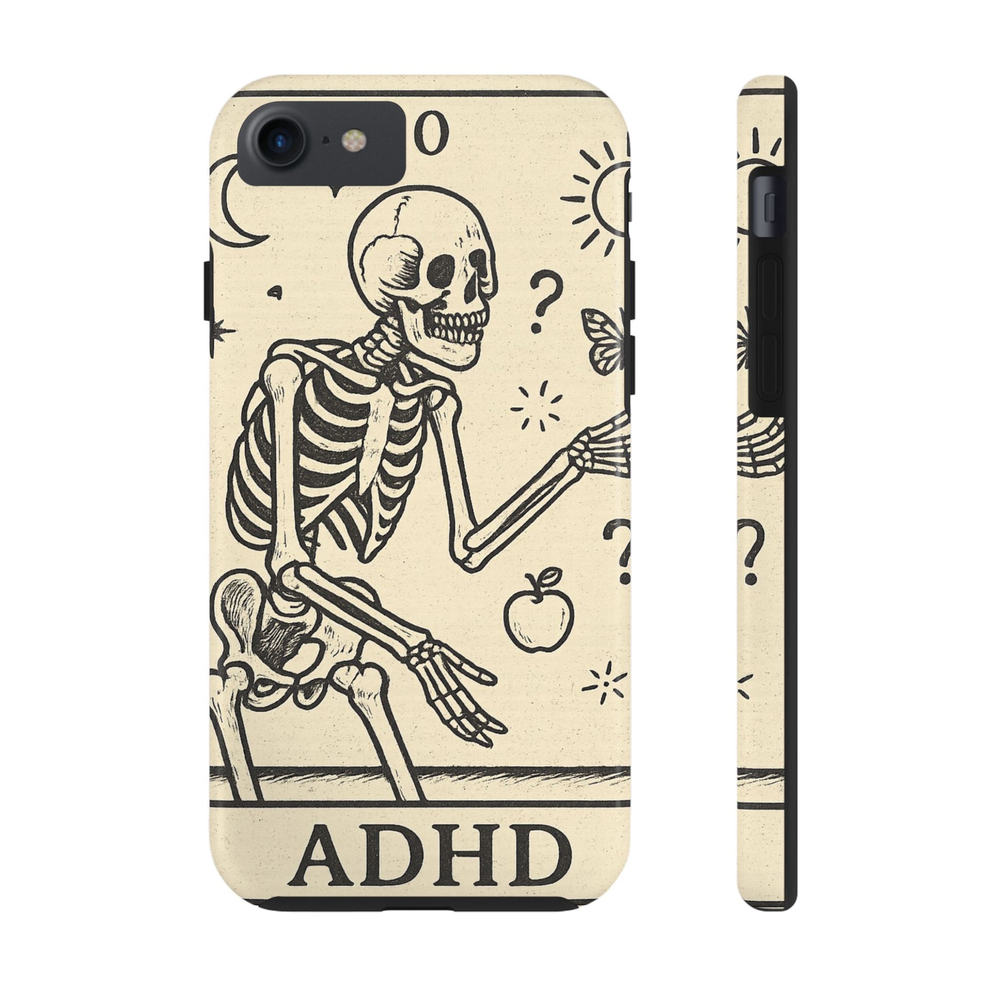 Skeleton ADHD Phone Cases, Unique Phone Cover, Funny ADHD Gift, Quirky Skeleton Design, Cool Accessories for Everyone