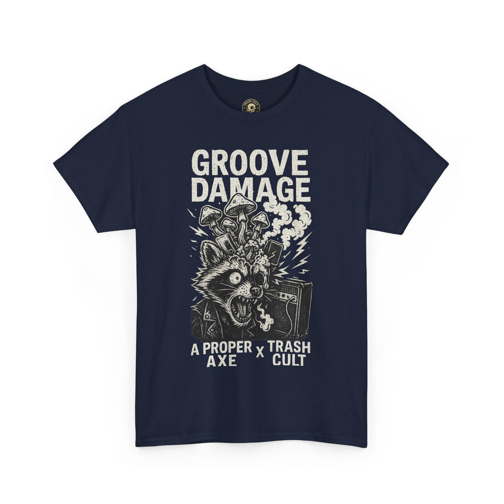 Groove Damage T-Shirt – A Proper Axe x Trash Cult Collab – Stoner Groove Punk Shirt