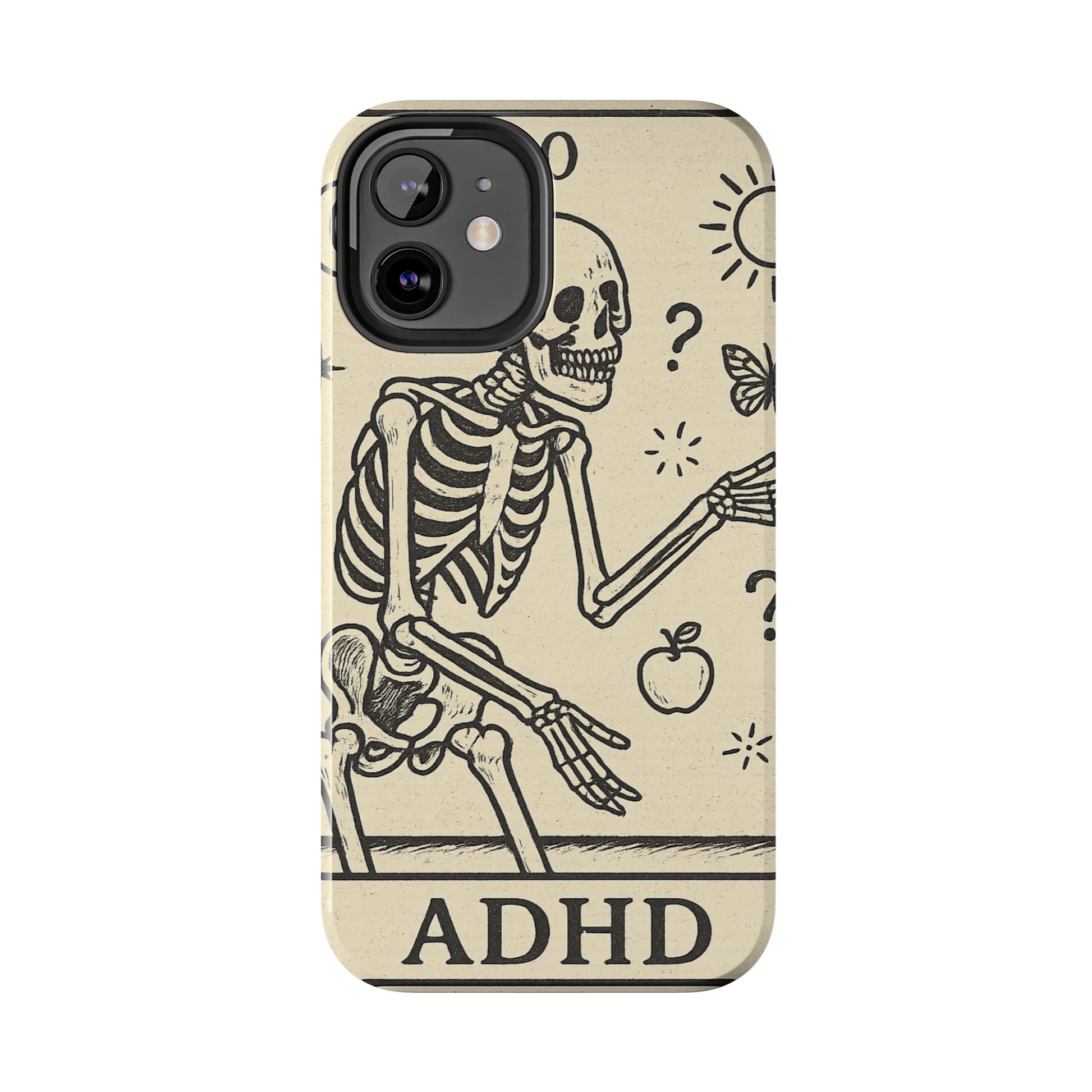 Skeleton ADHD Phone Cases, Unique Phone Cover, Funny ADHD Gift, Quirky Skeleton Design, Cool Accessories for Everyone