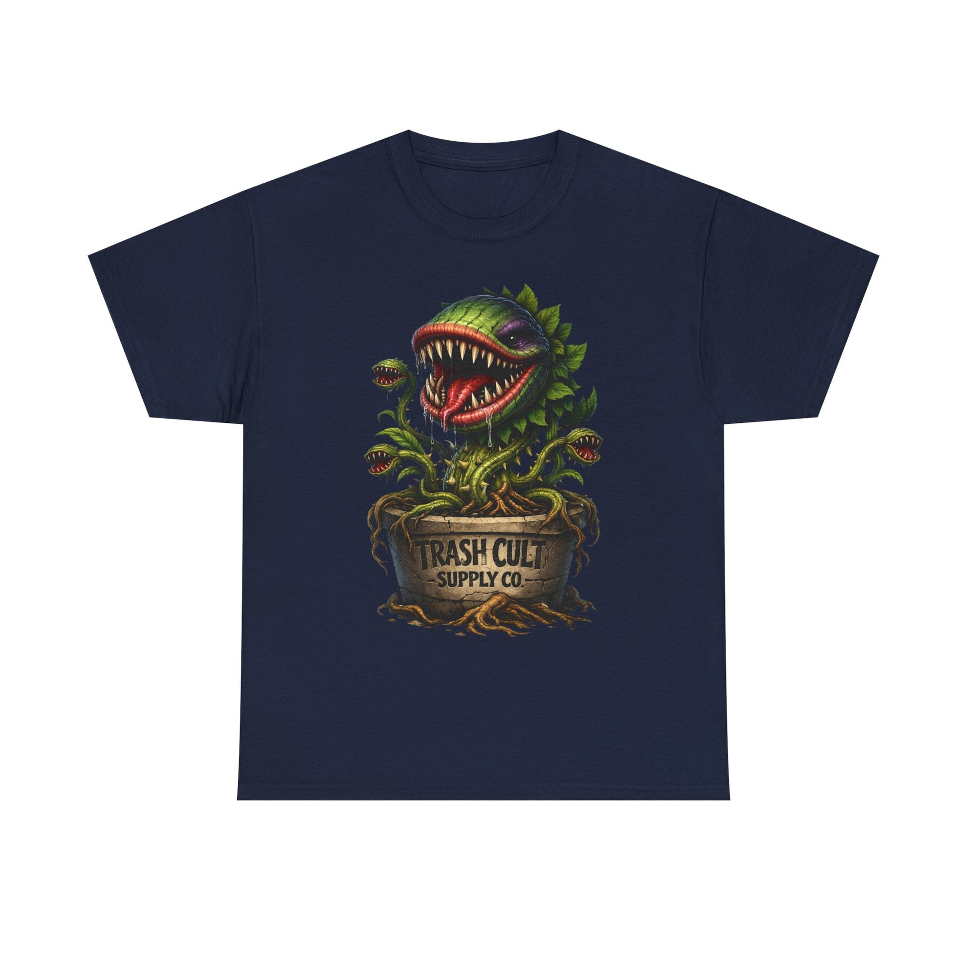 Carnivorous Plant Graphic Tee — "Trash Cult Supply Co." Potted Monster Shirt