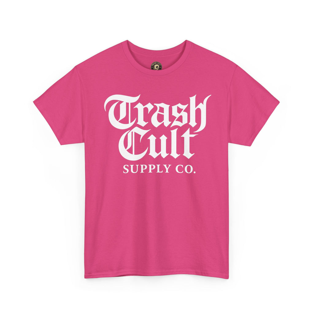 Trash Cult Gothic Logo Shirt – White Cyber Gothic Print on Gildan 5000