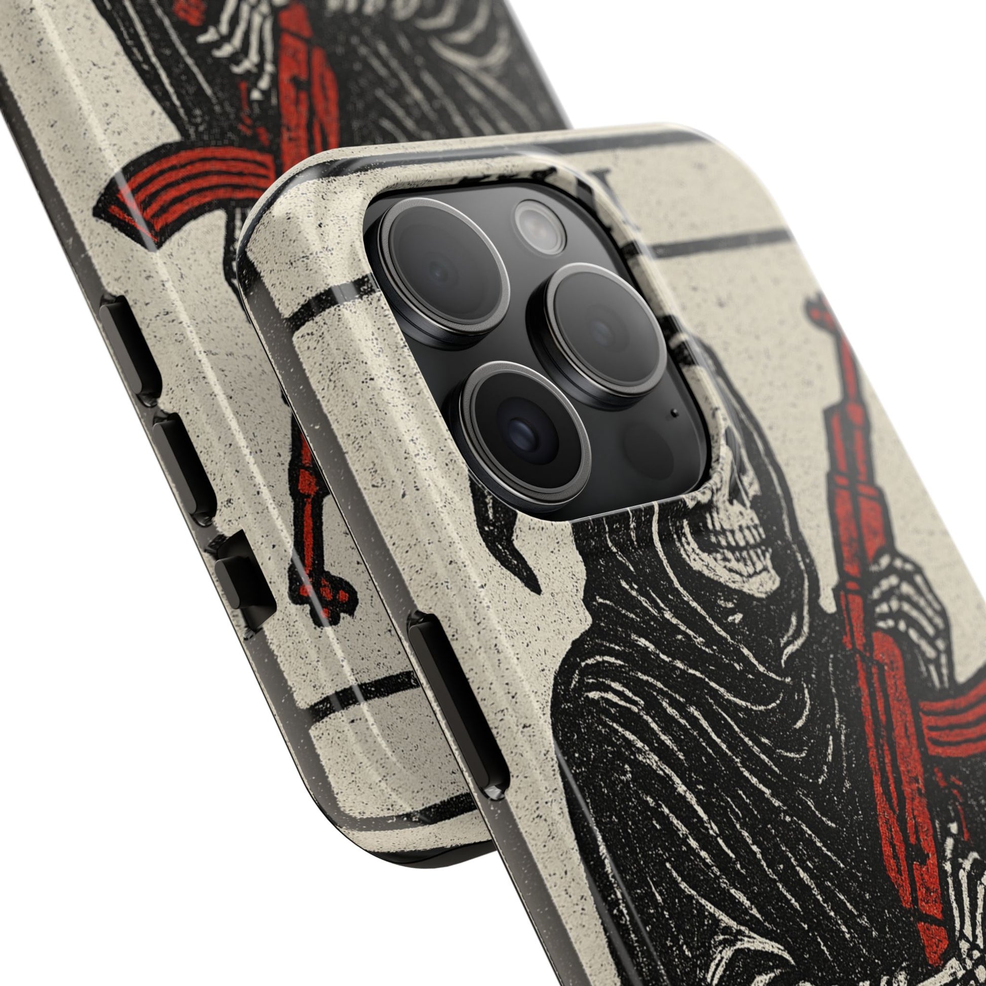 Grim Reaper Phone Case, Tough Phone Case for Gamers, Unique Smartphone Accessories, Halloween Decor, Death-Inspired Gift