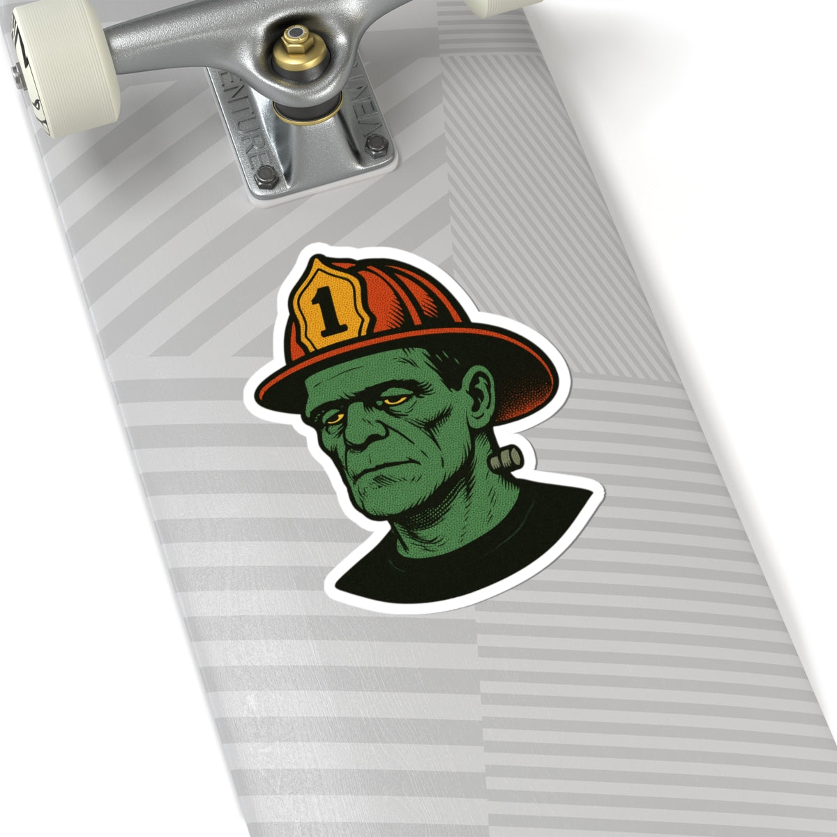 Frankenstein Firefighter Stickers, Funny Vinyl Decals for Halloween, Gifts for Firefighters, Laptop & Car Stickers, Spooky Decor