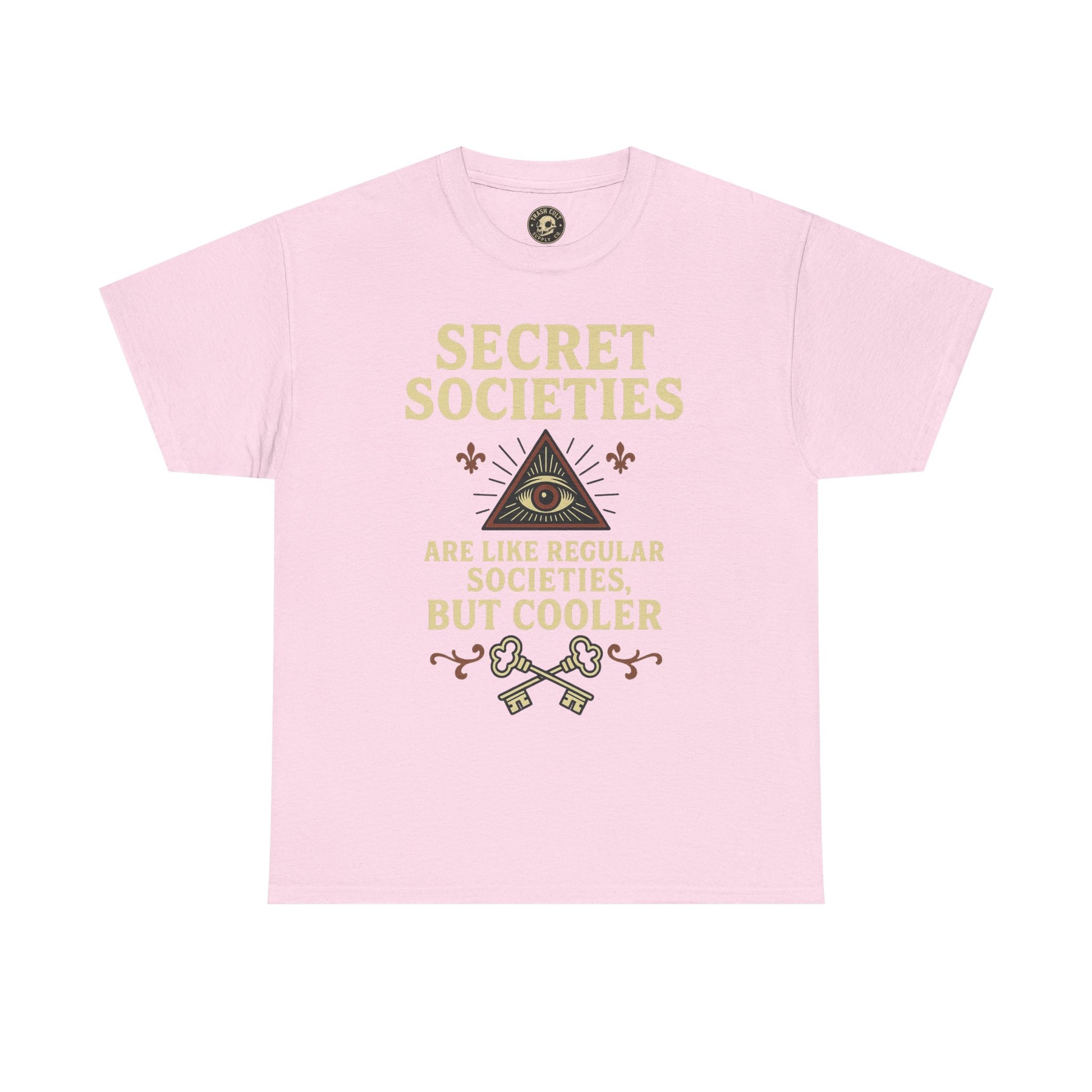 Secret Societies Shirt – Illuminati Eye Graphic Tee – Gildan 5000 Soft Cotton – Trash Cult Vintage Design