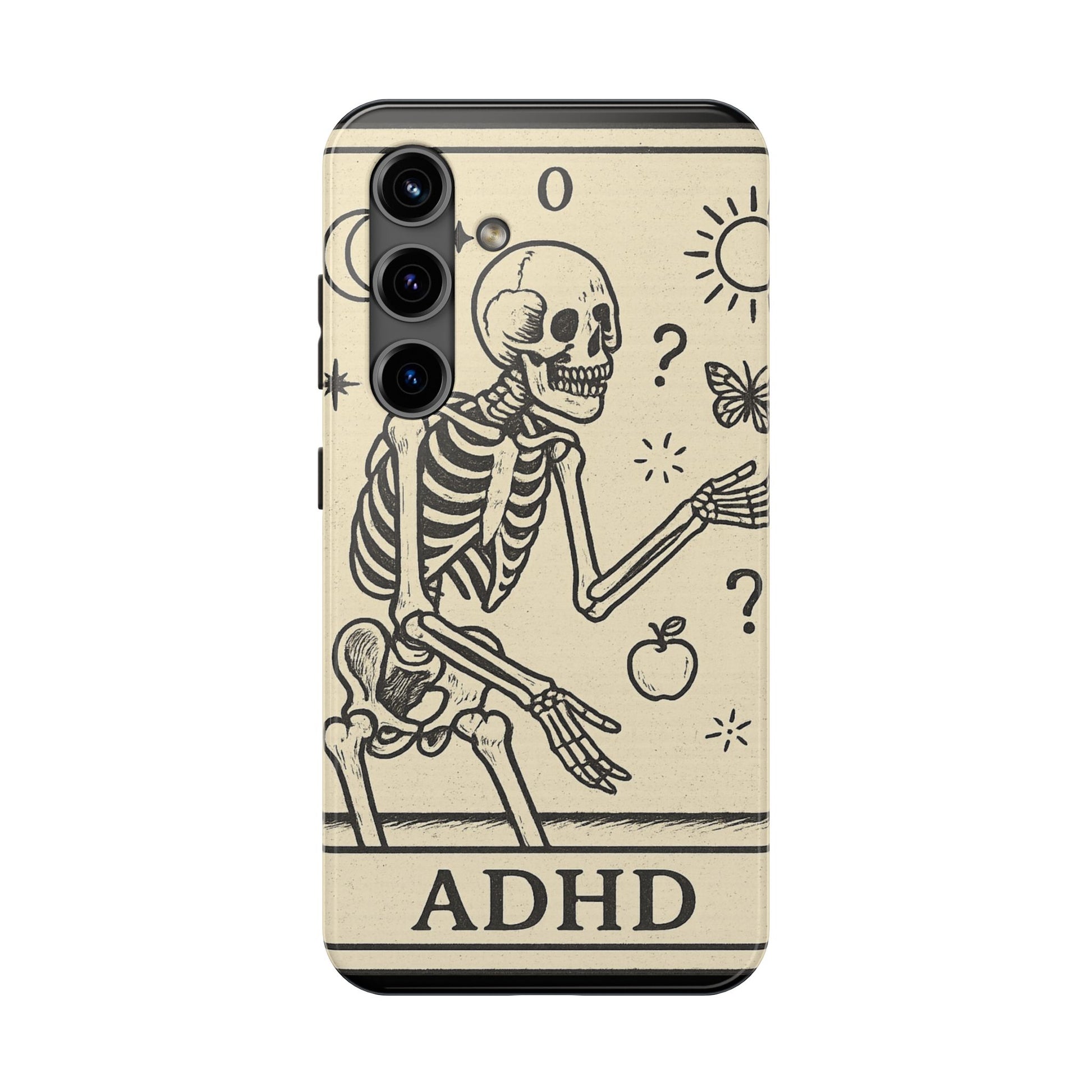 Skeleton ADHD Phone Cases, Unique Phone Cover, Funny ADHD Gift, Quirky Skeleton Design, Cool Accessories for Everyone