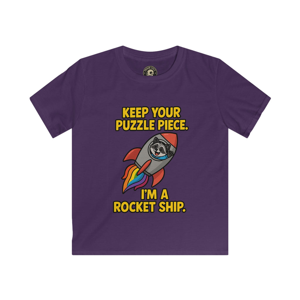 I’m a Rocket Ship Autism Shirt for Kids – Funny Raccoon Neurodiversity Tee