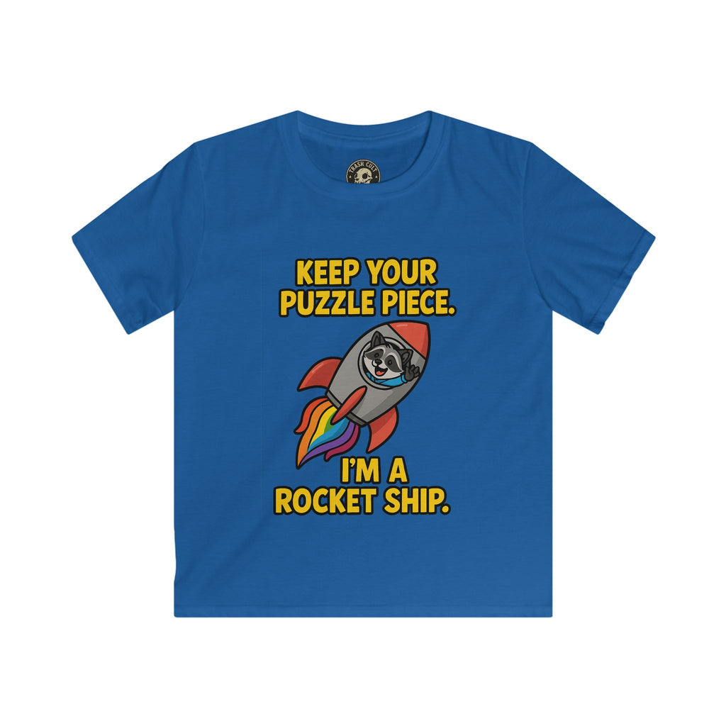 I’m a Rocket Ship Autism Shirt for Kids – Funny Raccoon Neurodiversity Tee