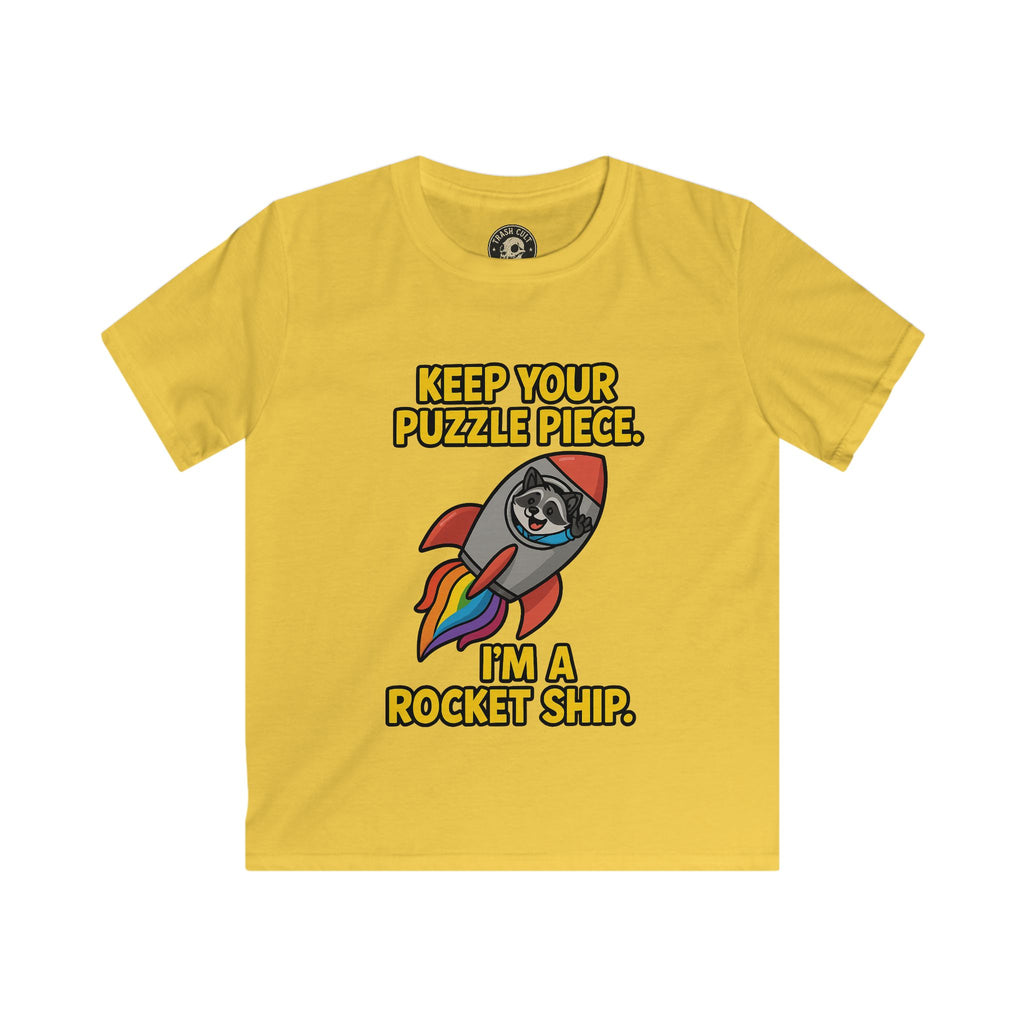 I’m a Rocket Ship Autism Shirt for Kids – Funny Raccoon Neurodiversity Tee