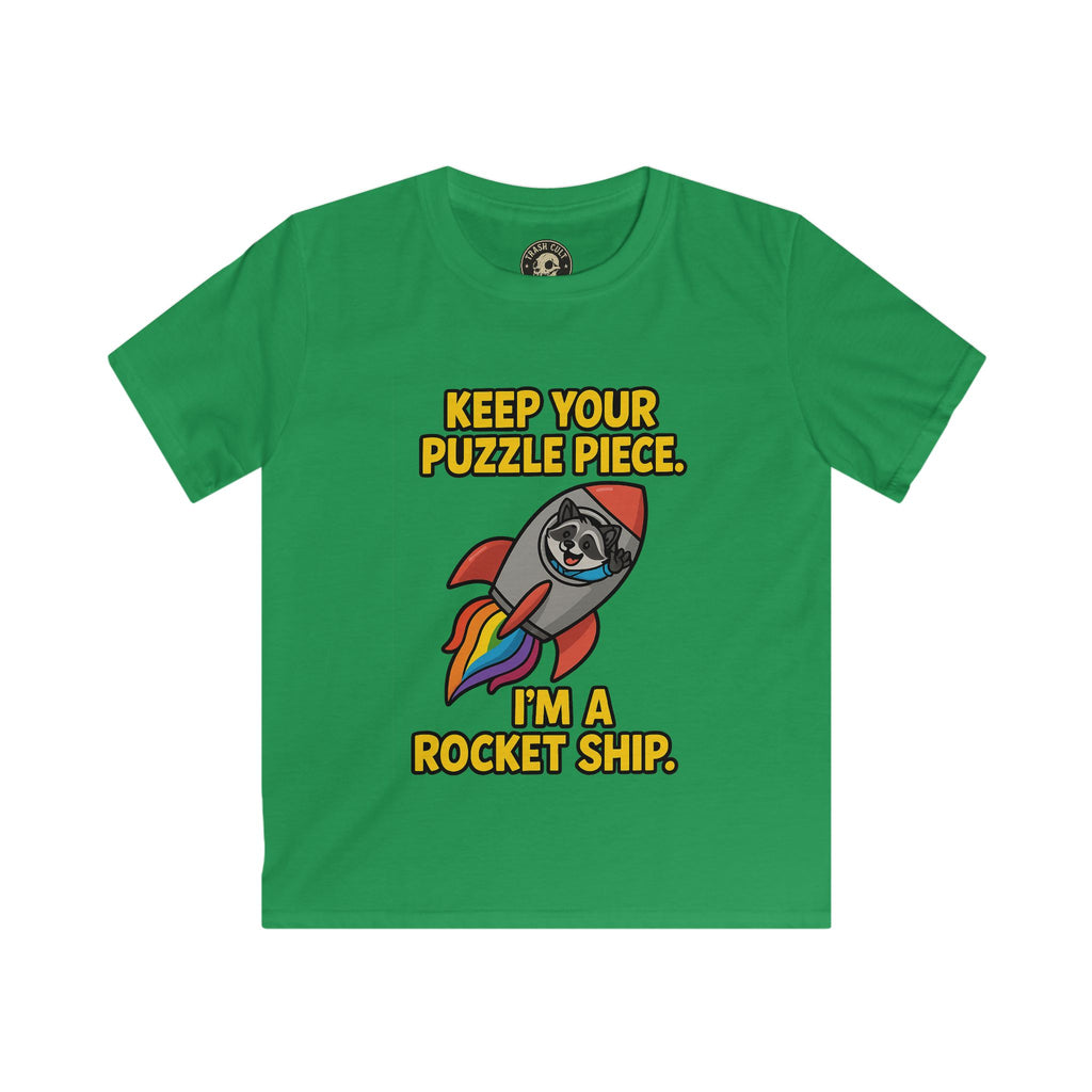 I’m a Rocket Ship Autism Shirt for Kids – Funny Raccoon Neurodiversity Tee