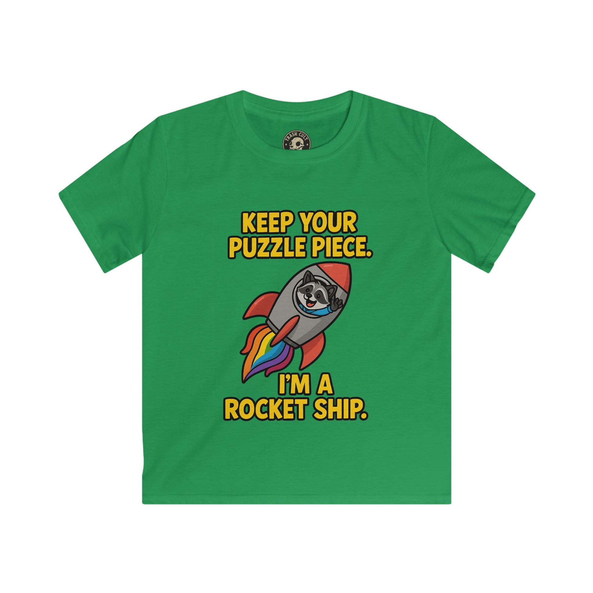 I’m a Rocket Ship Autism Shirt for Kids – Funny Raccoon Neurodiversity Tee