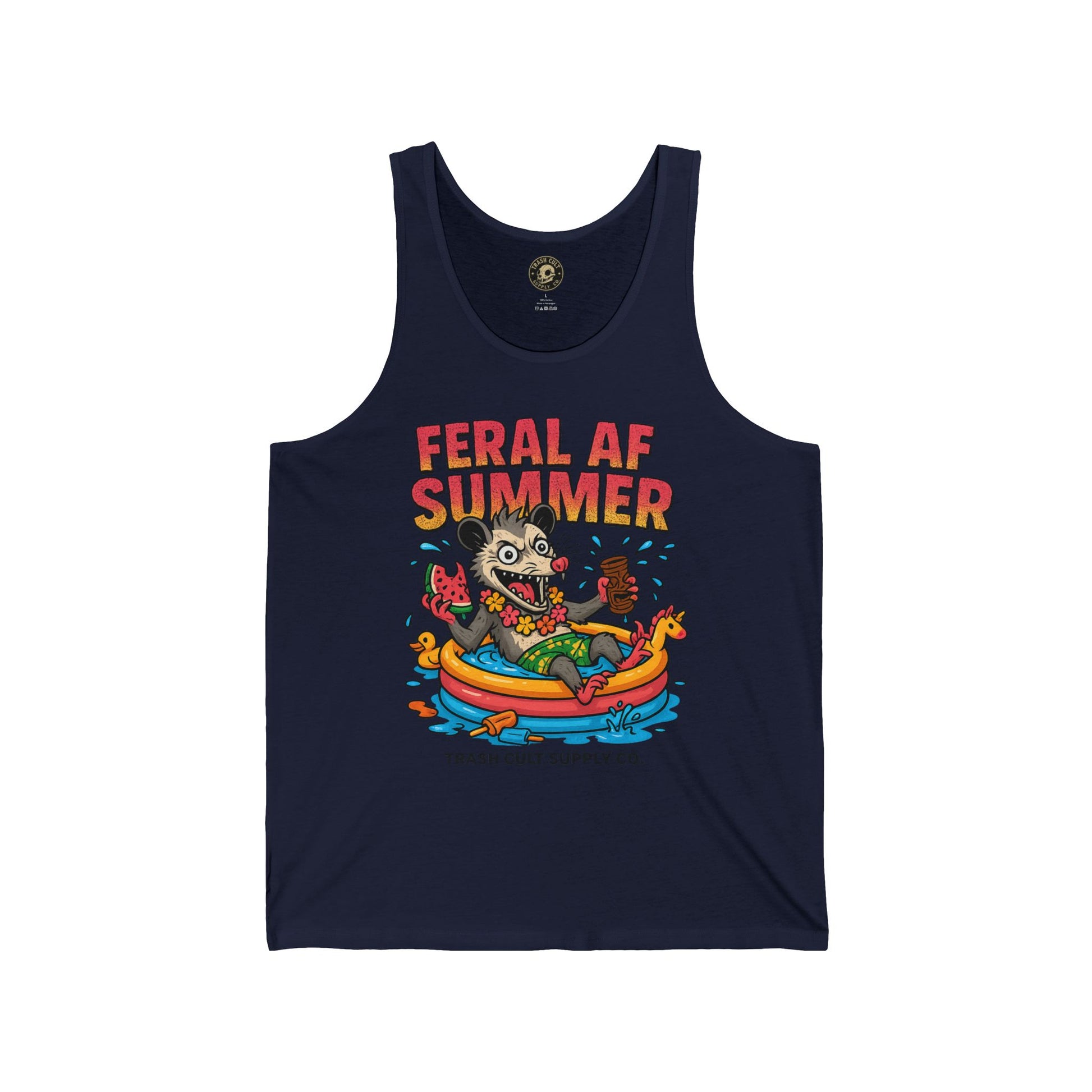 Feral AF Summer Possum Jersey Tank Top | Trash Cult Supply Co.
