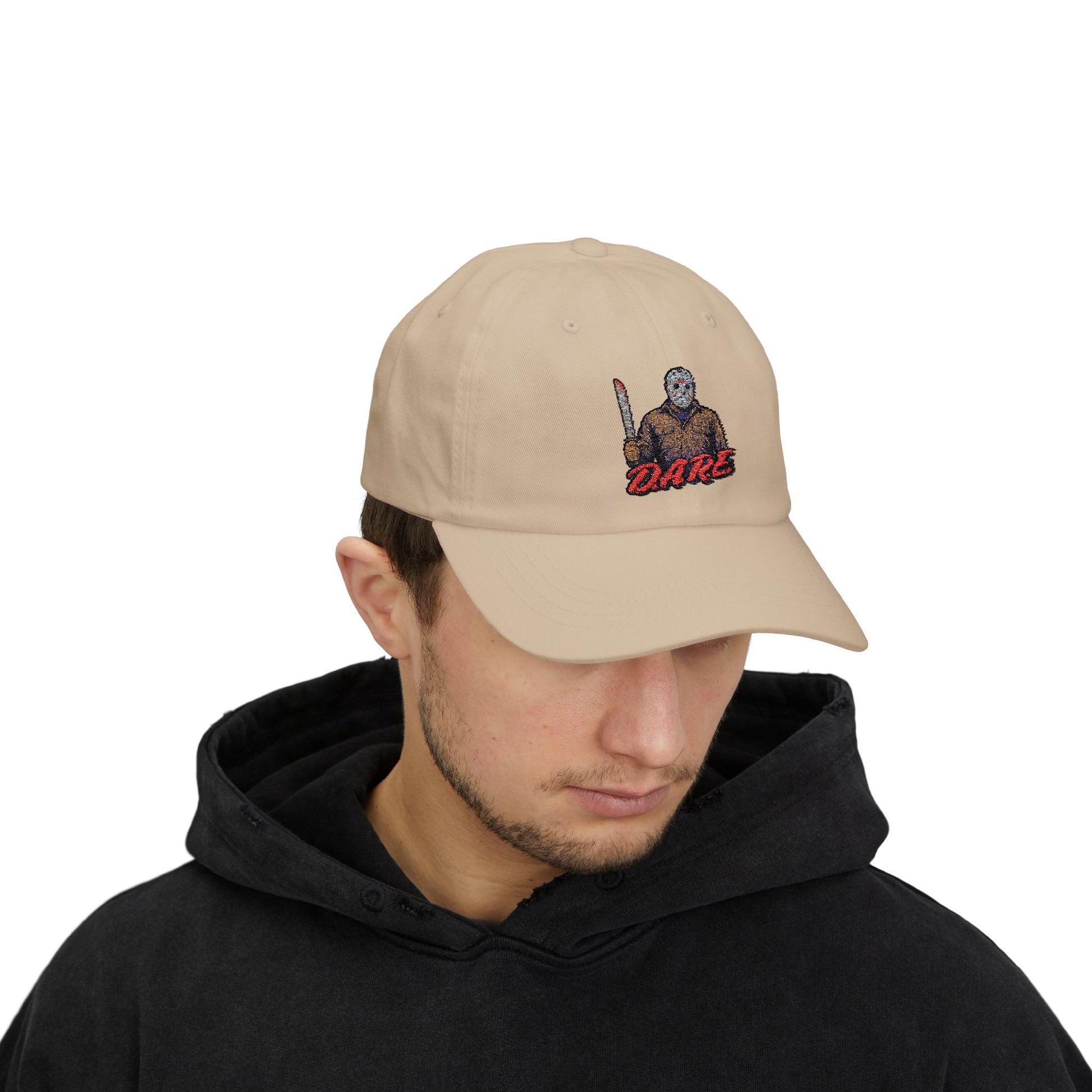 Jason Voorhees D.A.R.E. Parody Dad Hat – 80s Horror Meme Printed Cap