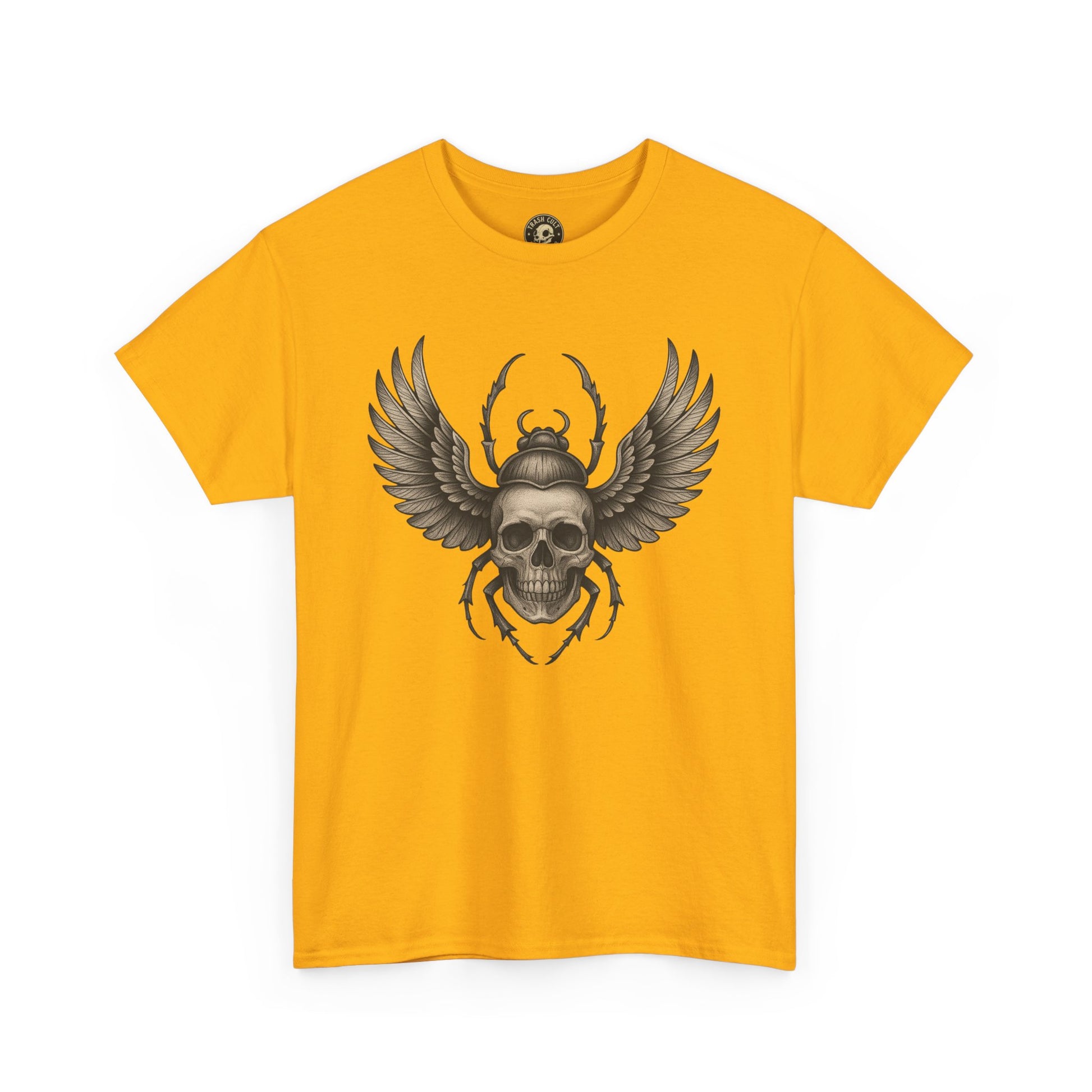 Winged Skull Scarab Shirt – Dark Gothic Beetle Graphic Tee – Gildan 5000 Unisex