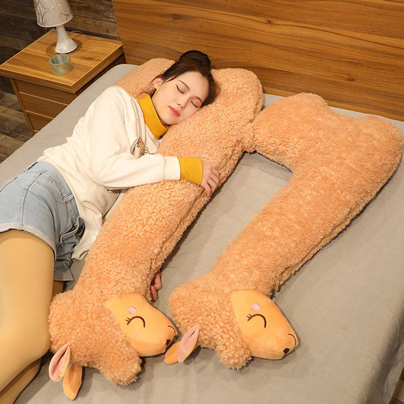 Giant Alpaca Body Pillow – 1M & 1.3M Soft Plush Hugging Doll – Detachable & Washable Stuffed Animal for Adults & Teens