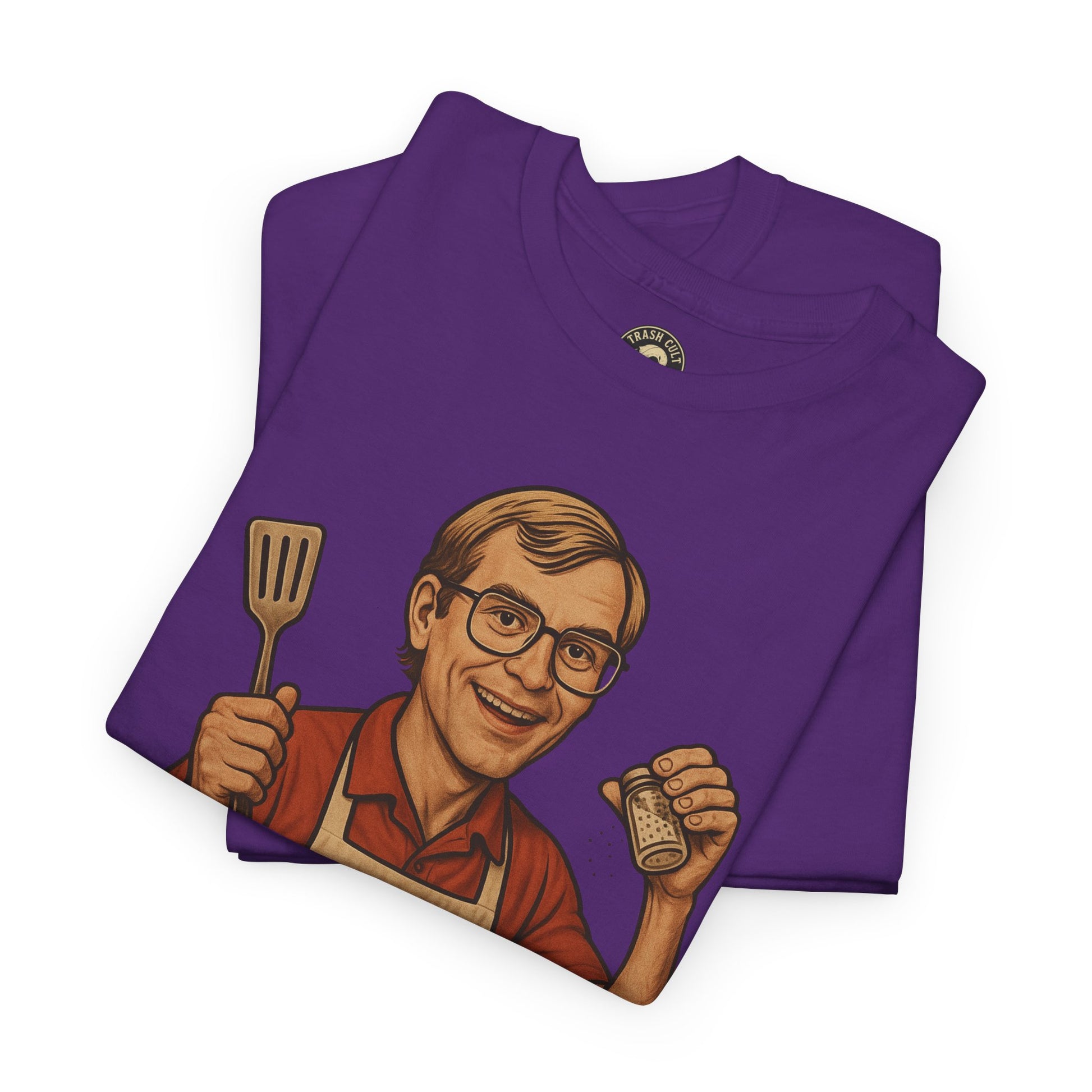 Kiss the Cook Dark Humor Chef Shirt – Creepy Retro Kitchen Parody