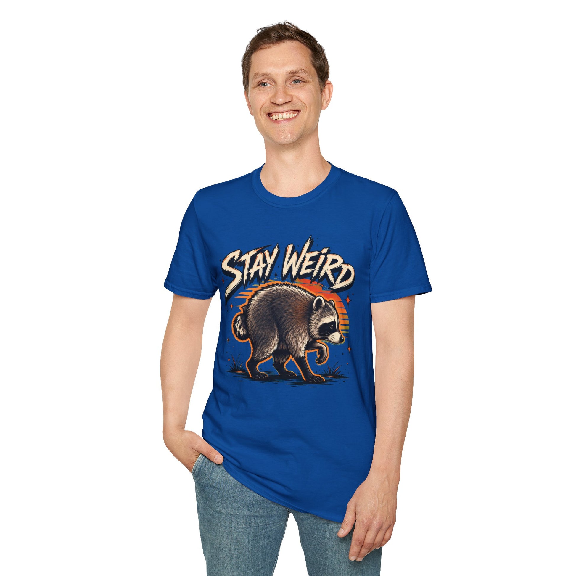 Stay Weird Raccoon Jimothy T-Shirt — Vintage Graphic Tee