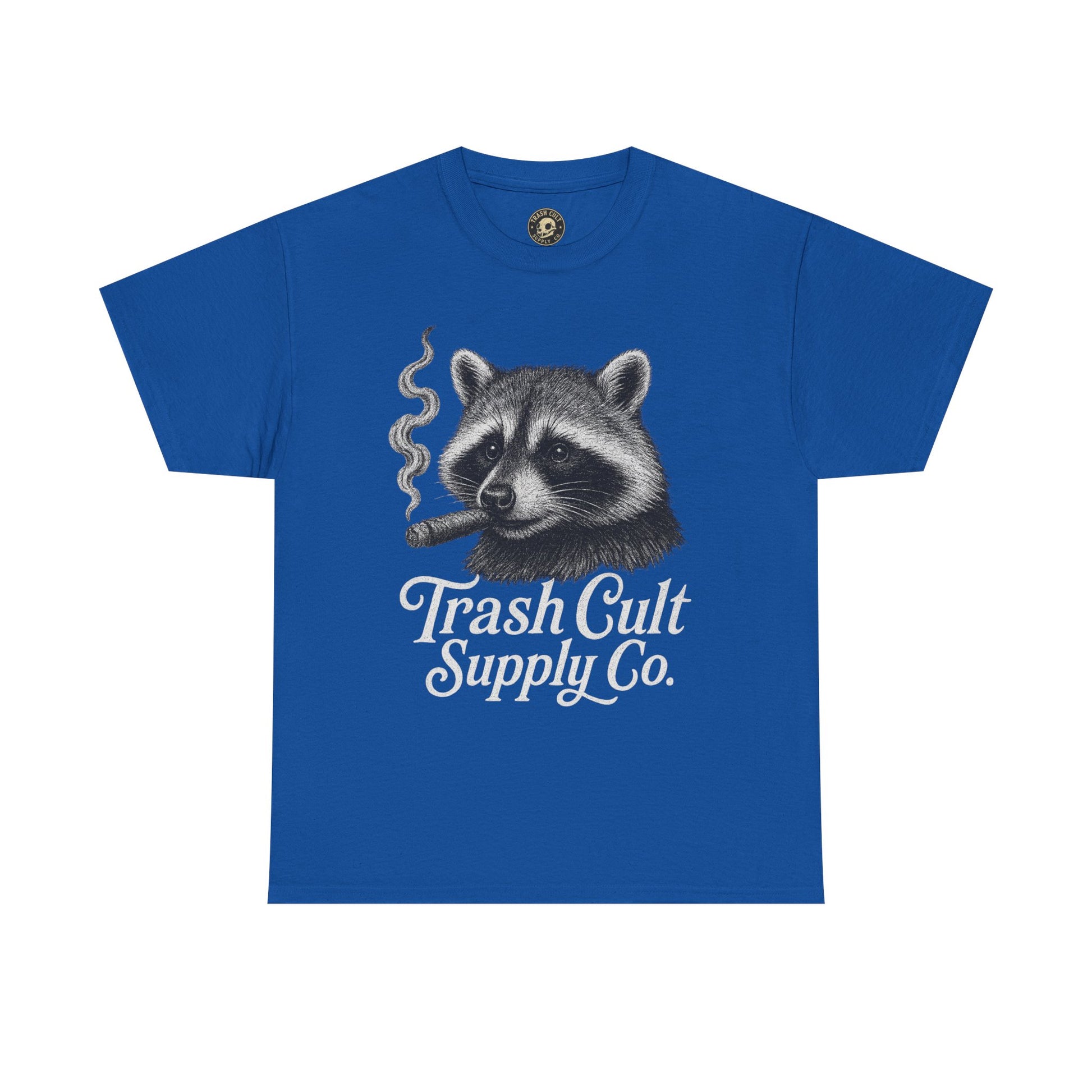 Monochrome Raccoon Cigar Shirt – Trash Cult Supply Co. | Gildan 5000 Tee