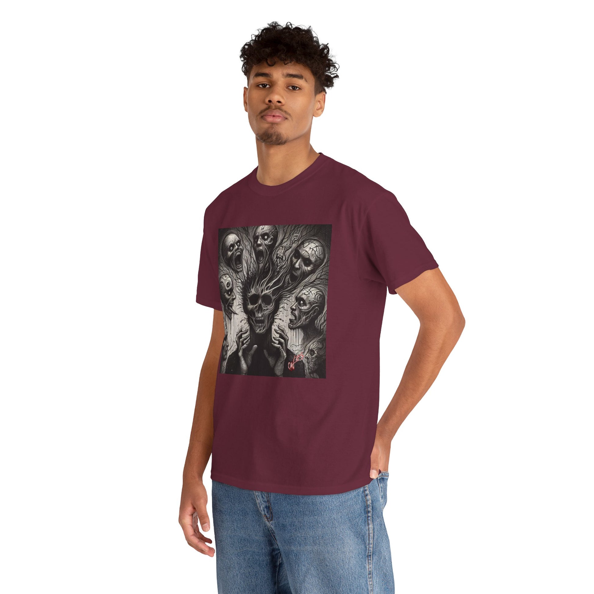 Xian Allen x Trash Cult Shirt – “Voices in the Void” | Horror Skull Scream T-Shirt