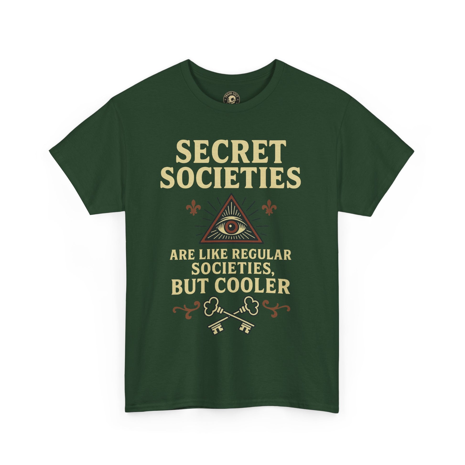 Secret Societies Shirt – Illuminati Eye Graphic Tee – Gildan 5000 Soft Cotton – Trash Cult Vintage Design