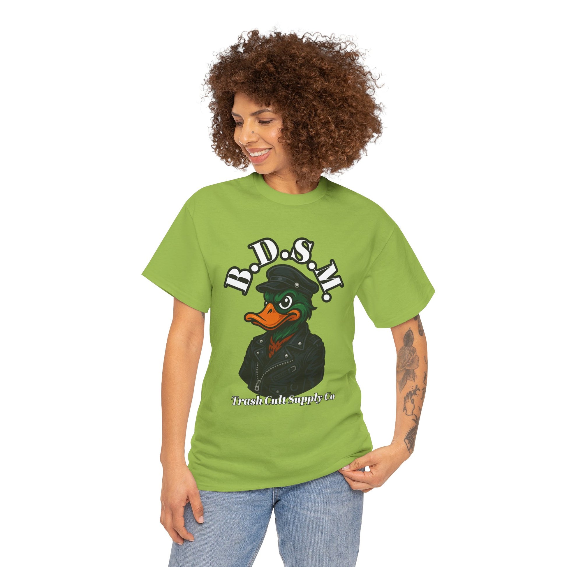BDSM Mallard Duck Biker Shirt – Funny Biker Duck Tee on Gildan 5000