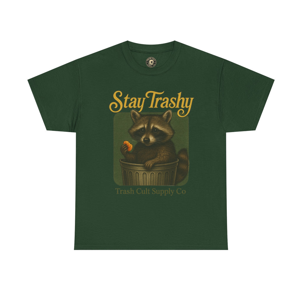 Stay Trashy Raccoon T-Shirt – Vintage-Style Cute Trash Panda | Trash Cult Supply Co | Gildan 5000