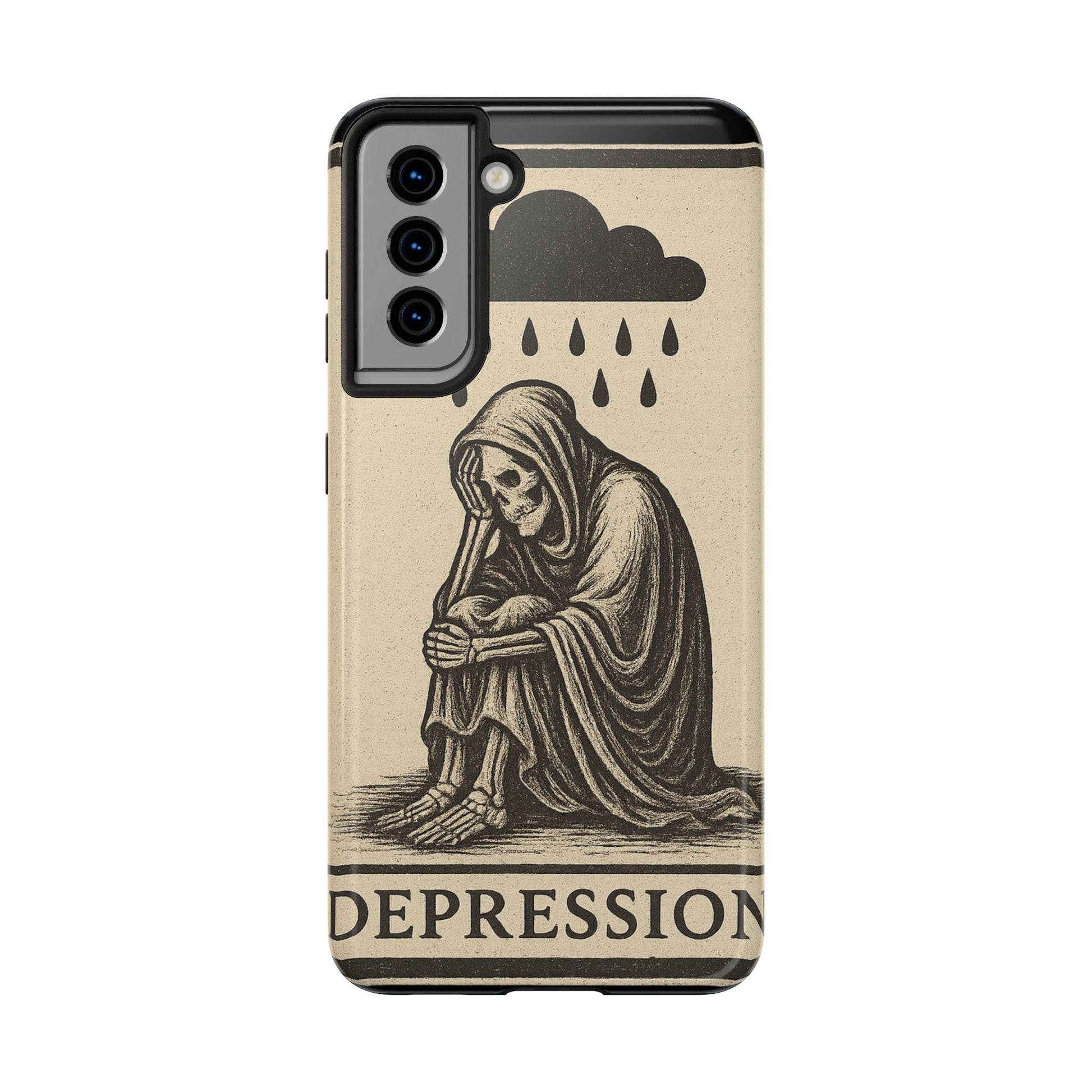 Dark Humor Phone Case, Goth iPhone Cover, Macabre Gift, Depression Art Case, Unique Phone Protector