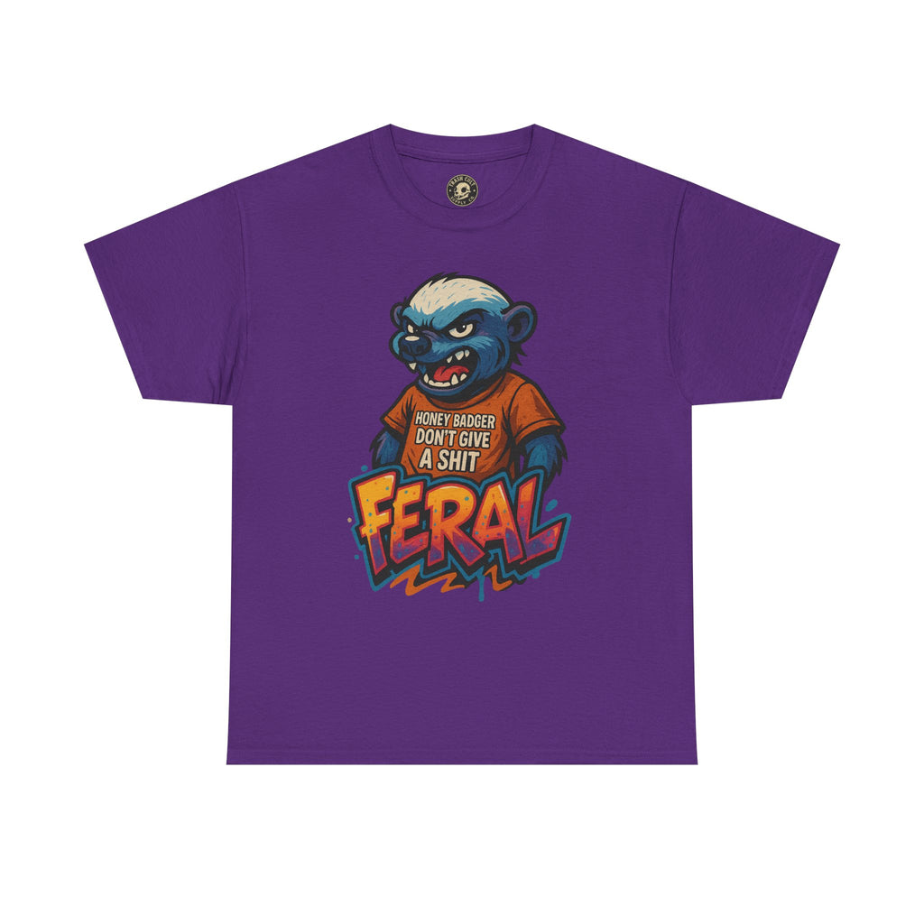 Feral Graphic Tee, Unisex Heavy Cotton T-Shirt for Casual Wear, Gift for Animal Lovers, Unique Streetwear, Funny Graphic Shirt
