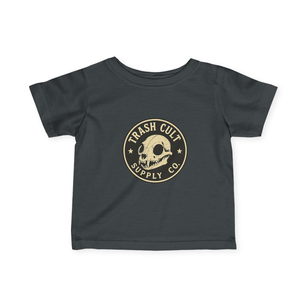 Trash Cult Skull Infant Tee, Baby T-Shirt, Unisex Baby Top, Cute Skull Baby Clothes, Edgy Infant Apparel, Trendy Newborn Gift