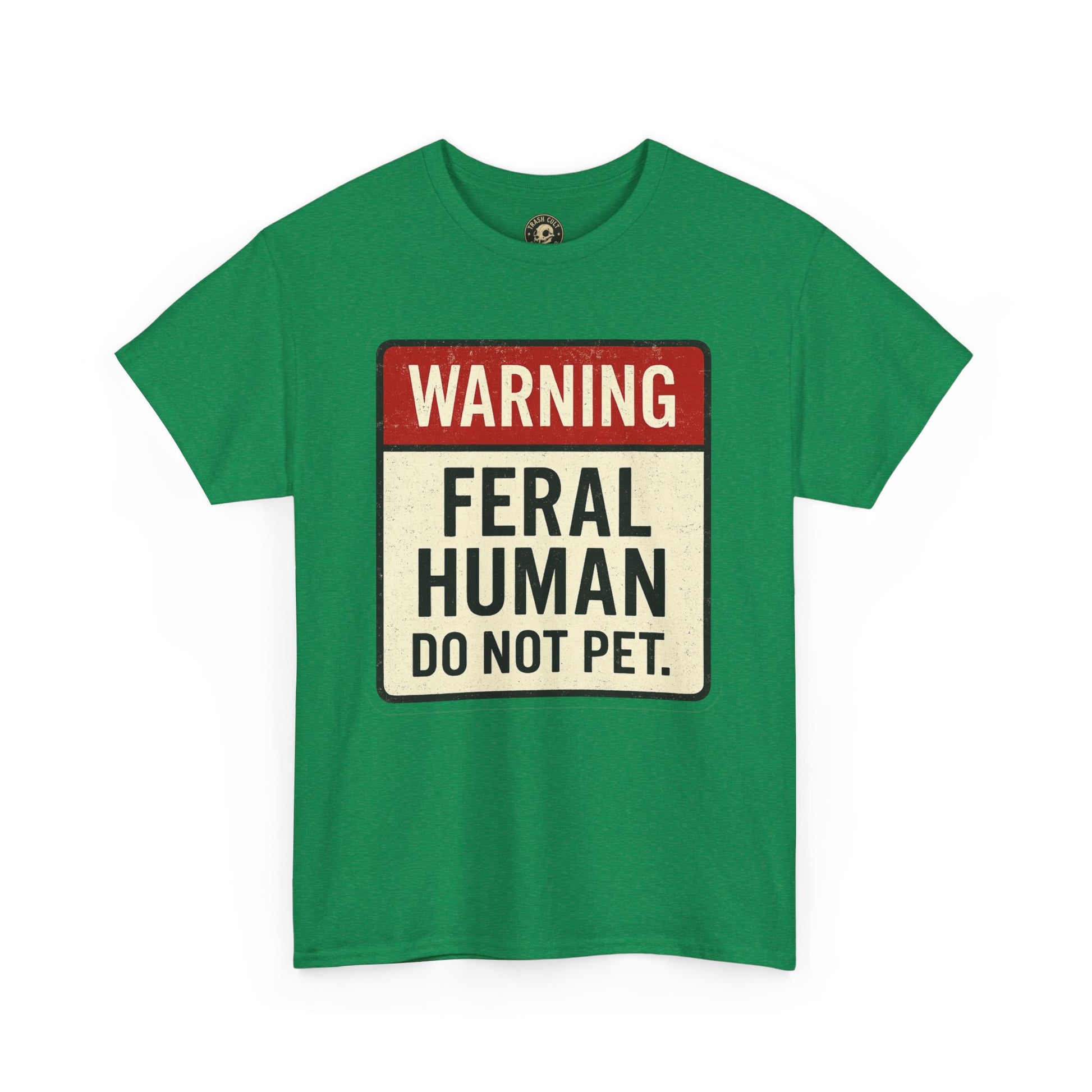 Warning Feral Human Tee: Unisex Humorous Cotton Shirt, Gift for Animal Lovers, Funny Tee, Unique Statement Apparel, Casual Wear, [...]