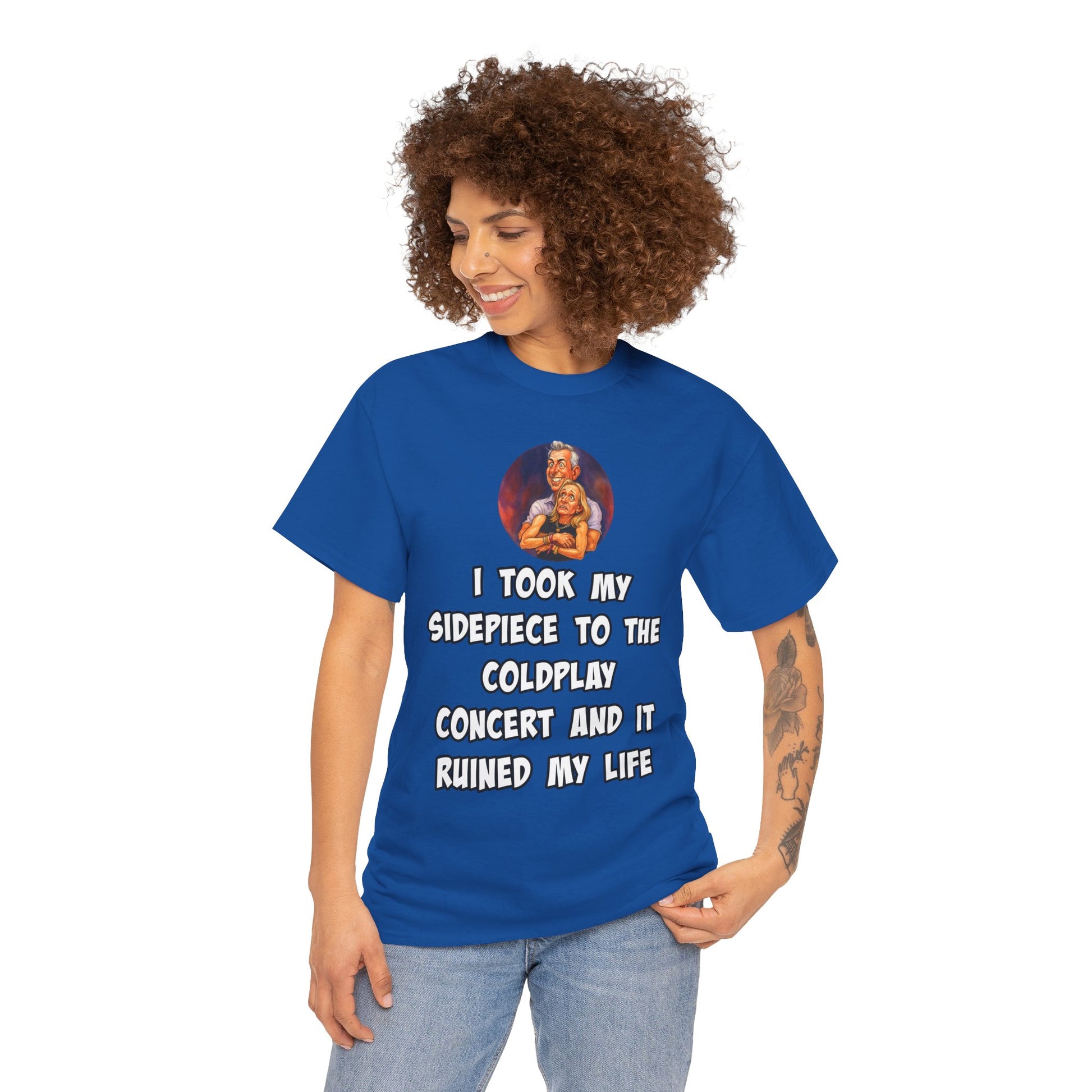 Funny CEO Concert Shirt – “I Took My Sidepiece to the Coldplay Concert” Meme Tee – Gildan 5000