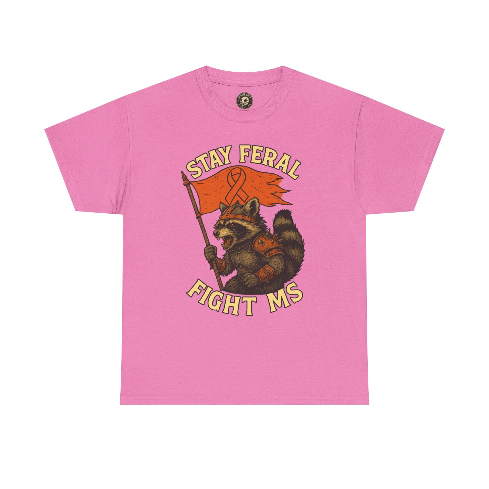 Stay Feral Fight MS Raccoon warrior shirt