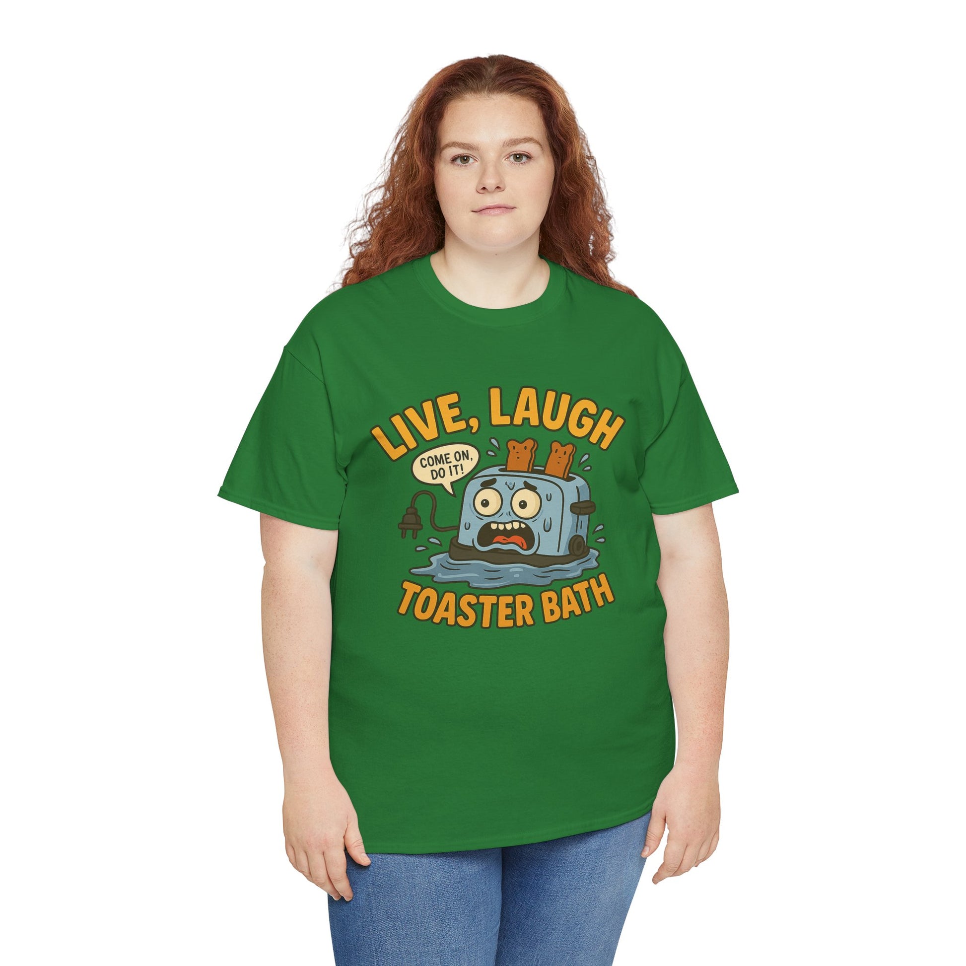 Funny Toaster Bath Tee, Humorous Unisex Shirt, Gift for Friends, Lightweight Cotton Tee, Birthday Party Outfit