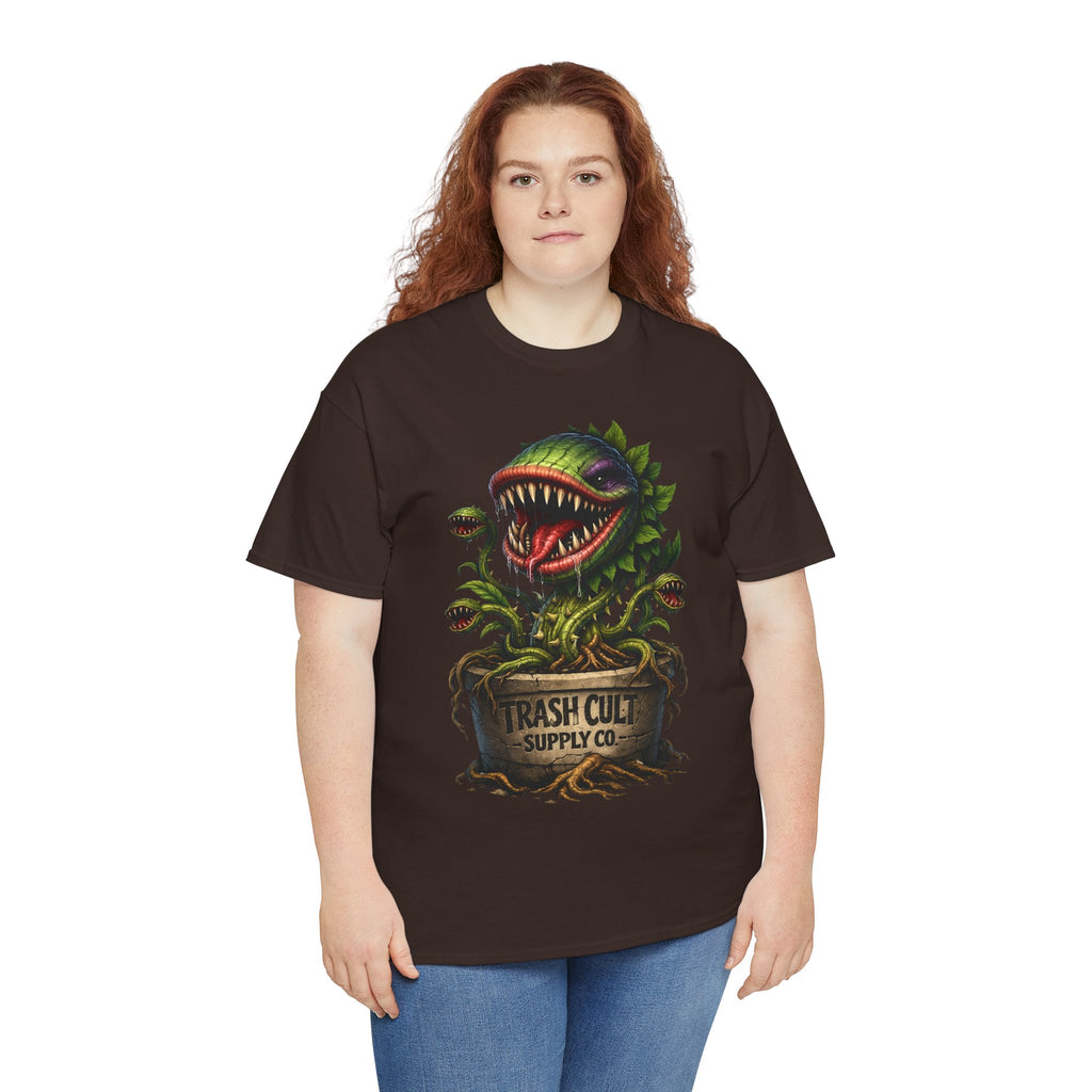 Carnivorous Plant Graphic Tee — "Trash Cult Supply Co." Potted Monster Shirt