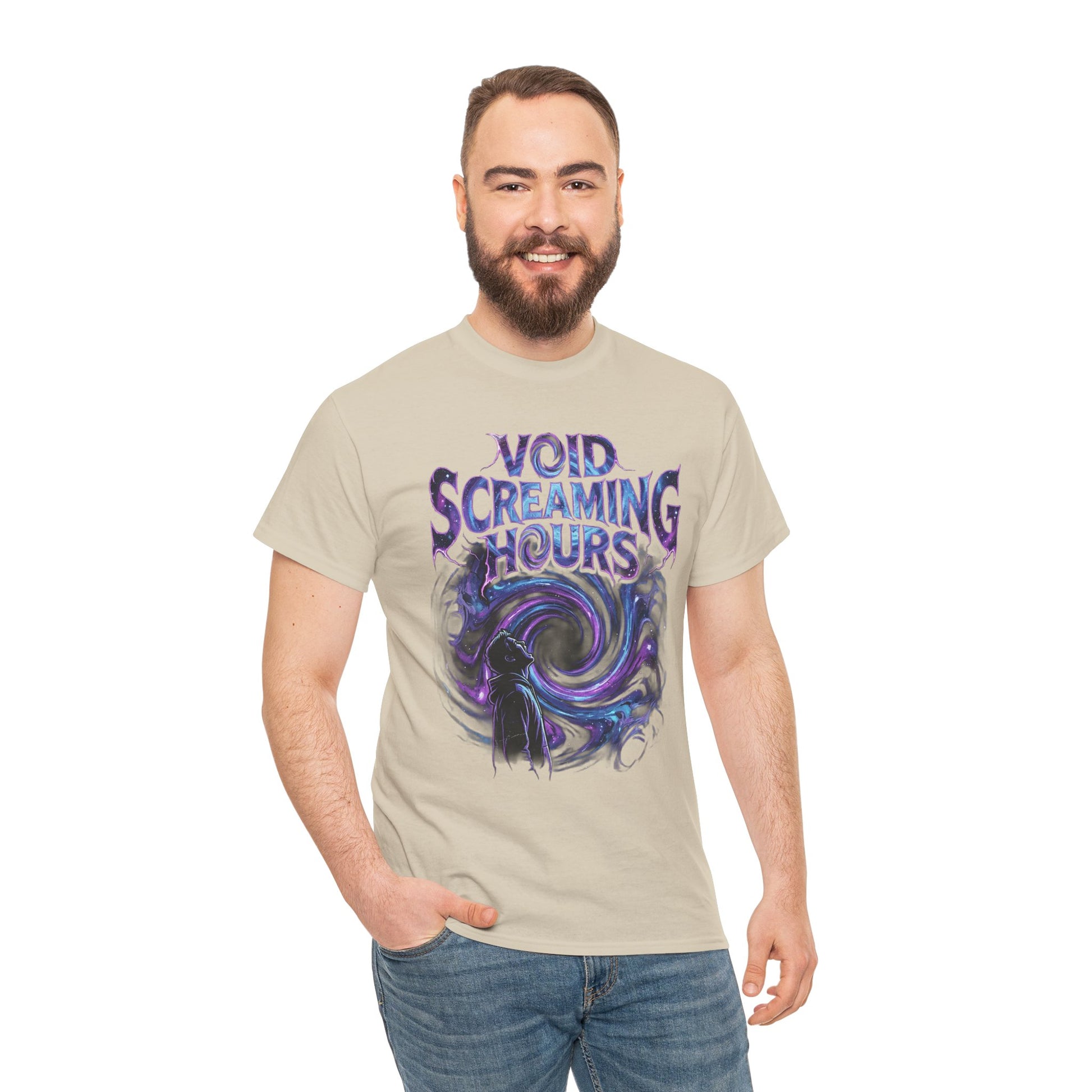 Void Screaming Hours Tee — Gothic Cosmic Horror T‑Shirt