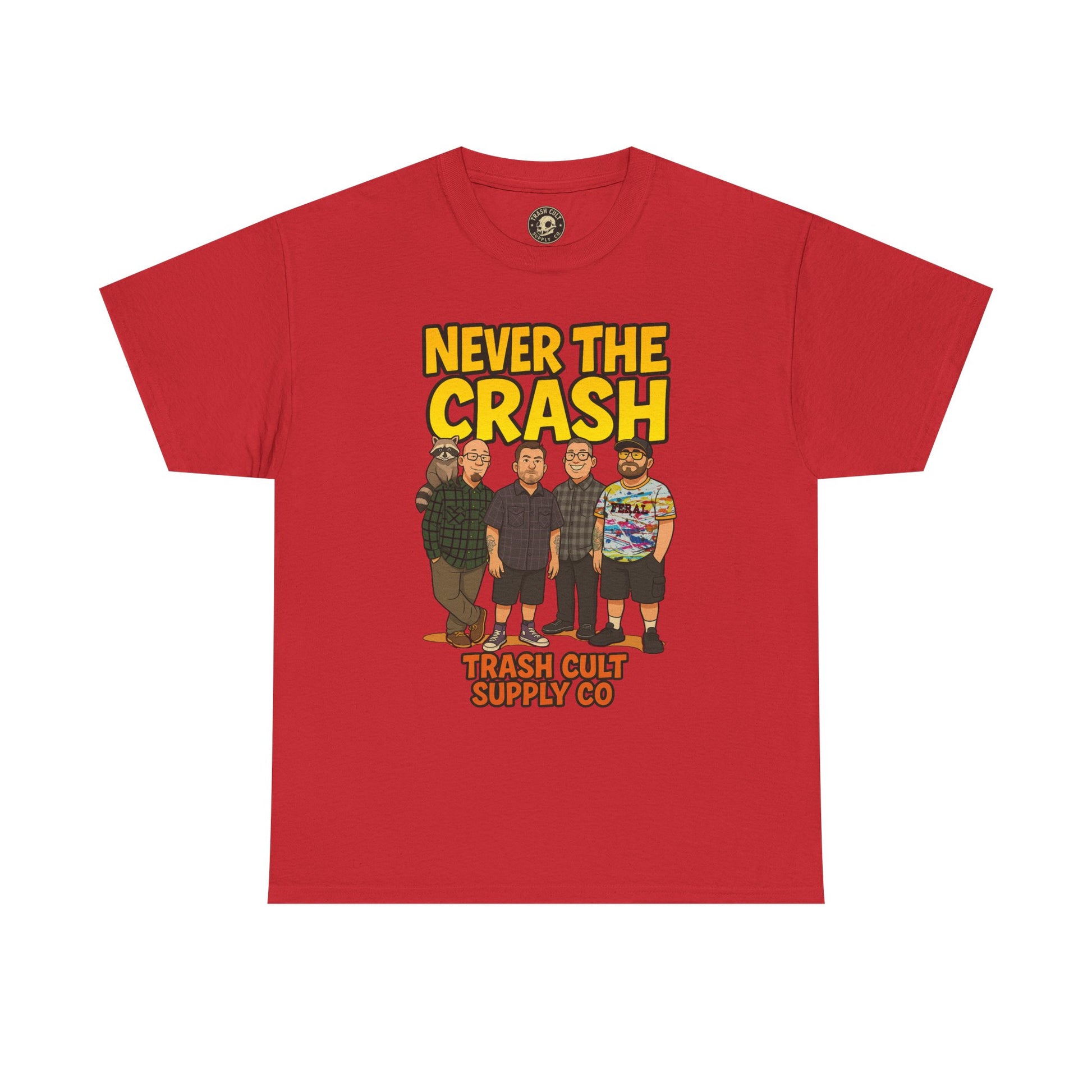 Never The Crash Band Shirt – Bold Graffiti Logo Tee - EXCLUSIVE | Gildan 5000