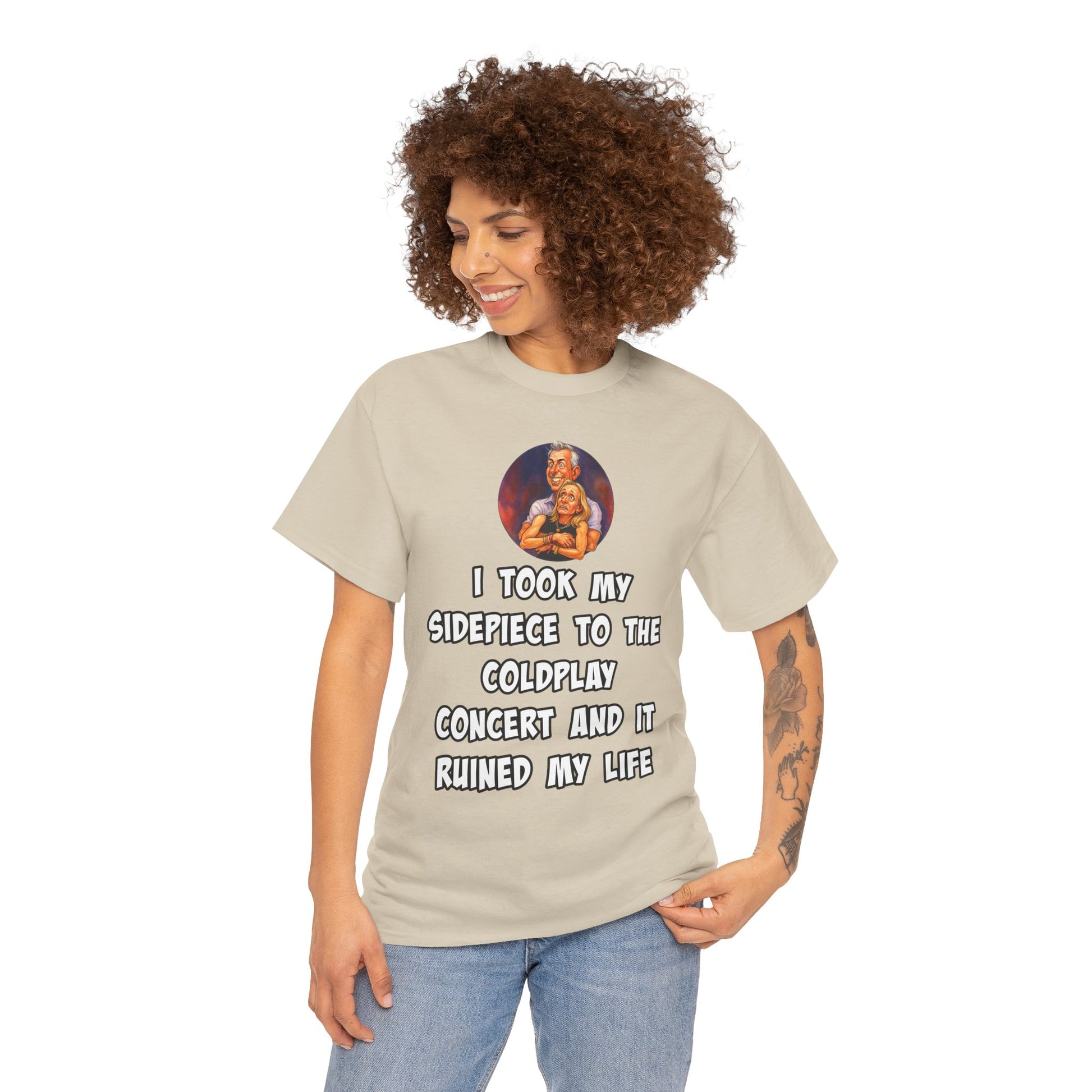 Funny CEO Concert Shirt – “I Took My Sidepiece to the Coldplay Concert” Meme Tee – Gildan 5000