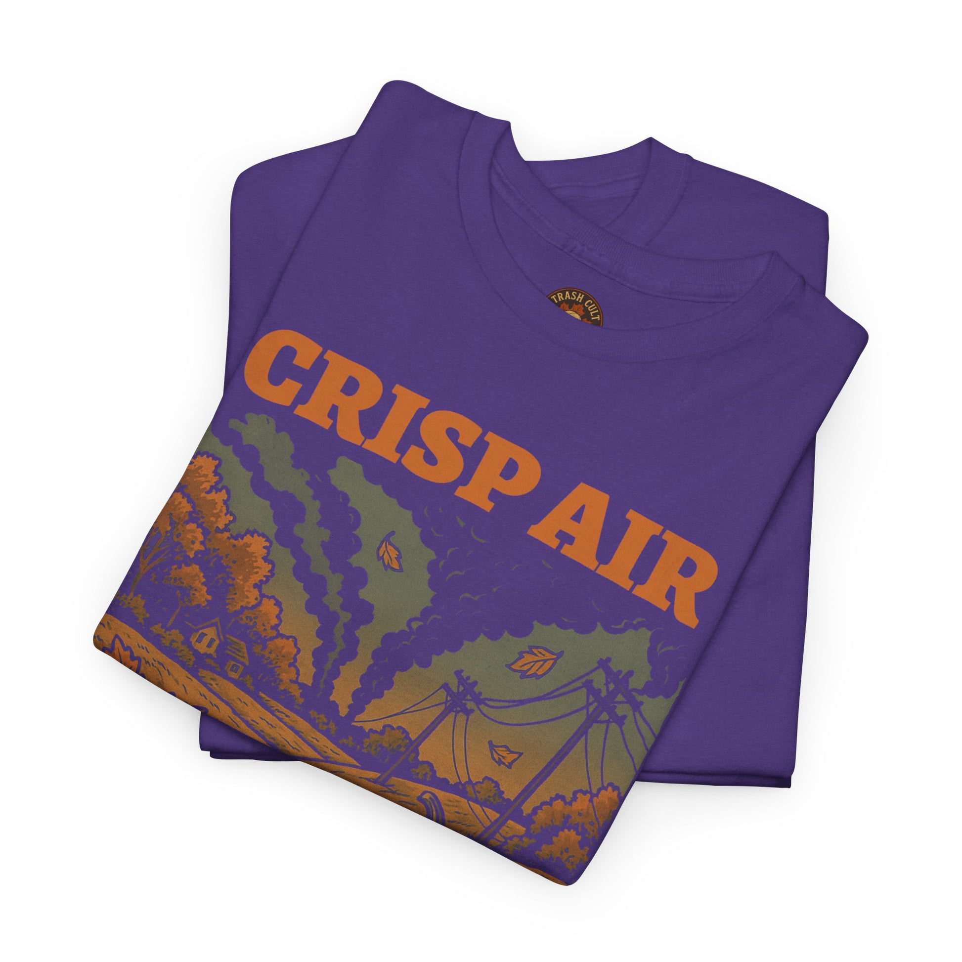 Crisp Air Crumbling Society Shirt – Dystopian Fall Pumpkin Tee – Fall of Humanity Collection – Trash Cult Supply Co.