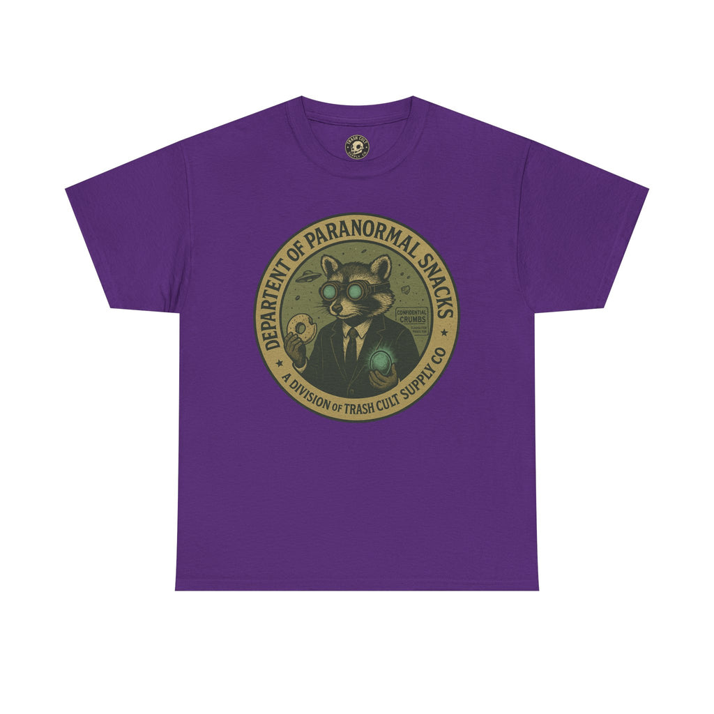 Department of Paranormal Snacks Shirt – Trash Cult Supply Co – Vintage Cryptid Division Tee – Gildan 5000