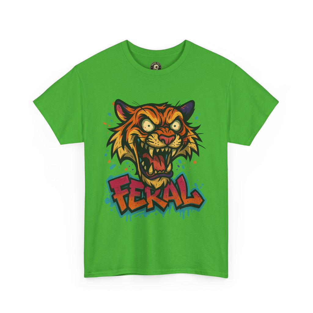 Feral Tiger Graphic Tee, Custom Artwork Shirt, Vintage Style T-Shirt, Casual Wear, Unique Gift for Animal Lovers