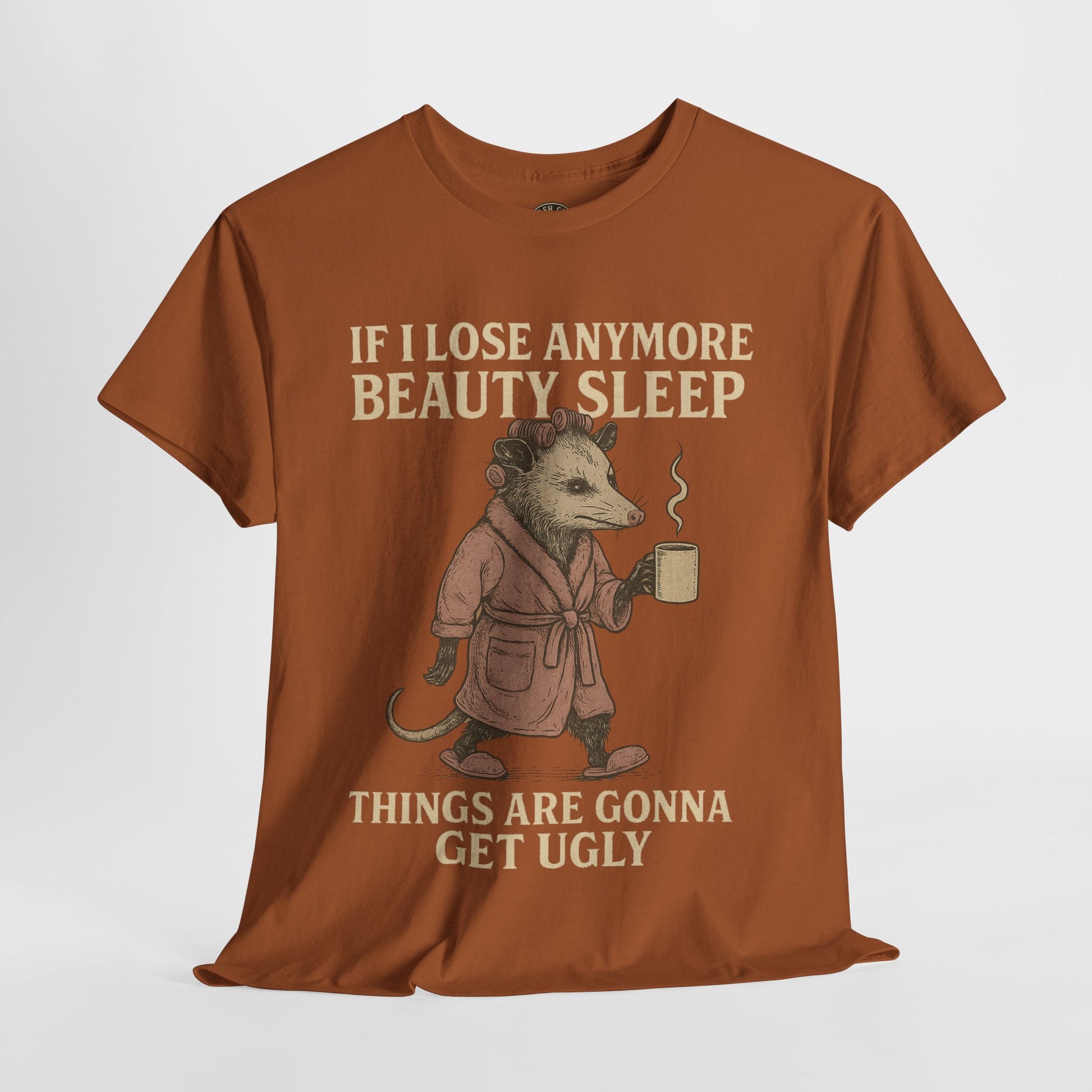 Funny Unisex Heavy Cotton Tee - "If I Lose Anymore Beauty Sleep, Things Are Gonna Get Ugly" - Gift, Sleepwear, Humor, Casual Wear, [...]