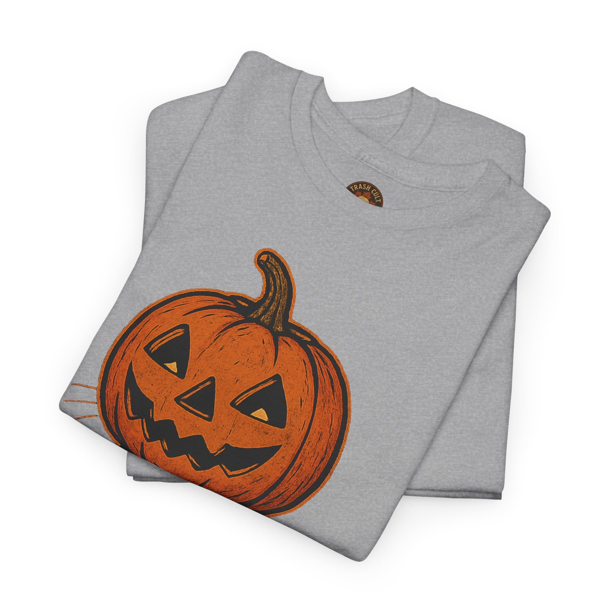 Black Cat Pumpkin Head Halloween T-Shirt – Jack O’Lantern Cat Design