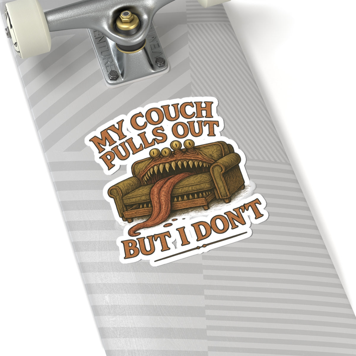 Funny Couch Sticker, Hilarious Home Decor, Laptop Sticker, Gift for Couch Lovers, Quirky Wall Art
