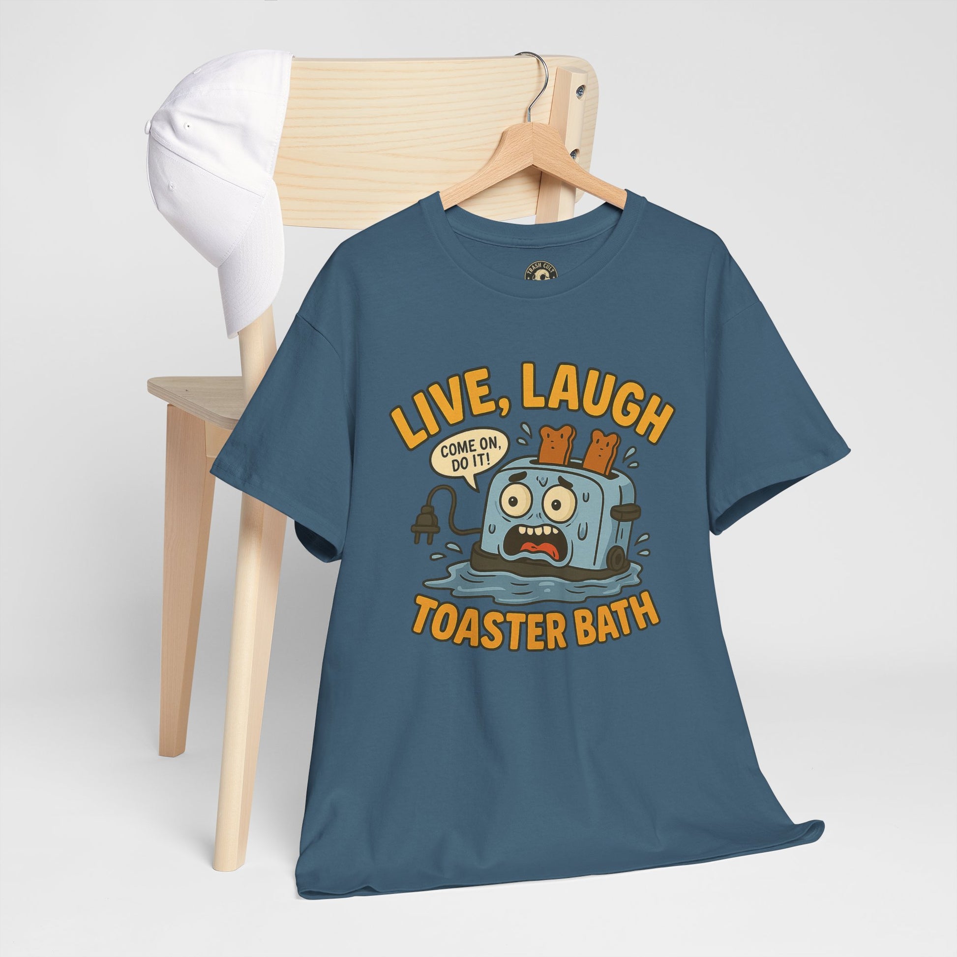 Funny Toaster Bath Tee, Humorous Unisex Shirt, Gift for Friends, Lightweight Cotton Tee, Birthday Party Outfit